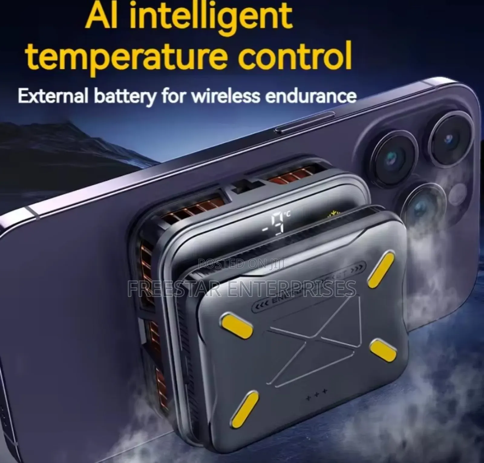Rechargeable Phone Cooler. Phone Cooler With Battery.
