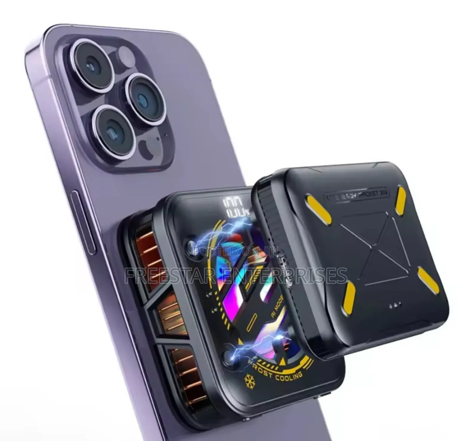 Rechargeable Phone Cooler. Phone Cooler With Battery.
