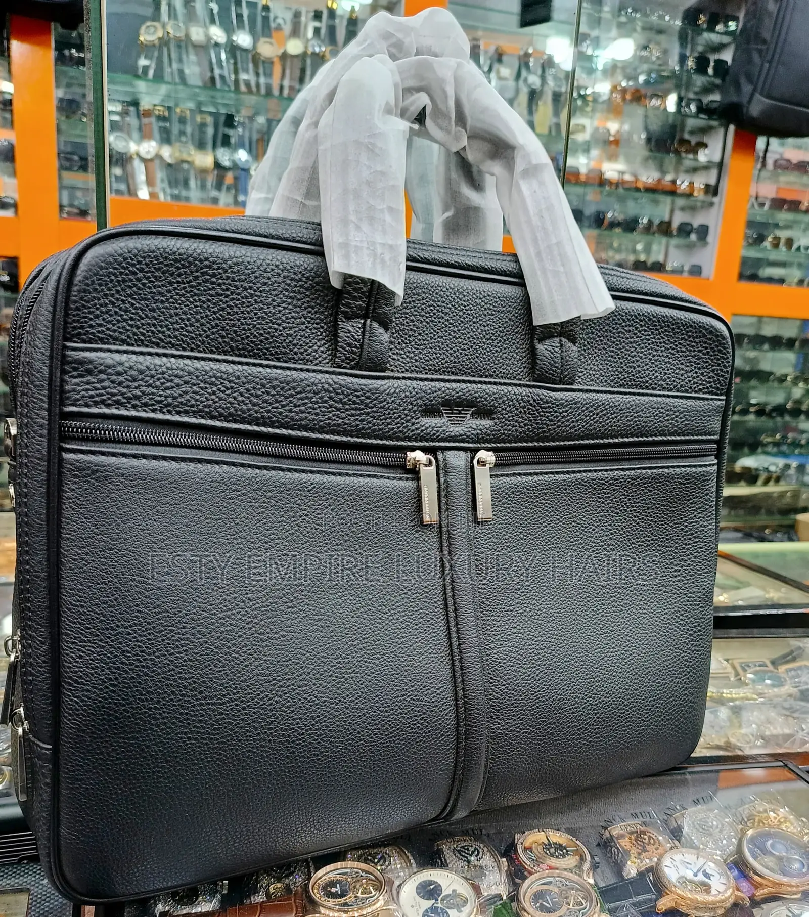 High Quality Luxury Armani Laptop Bag