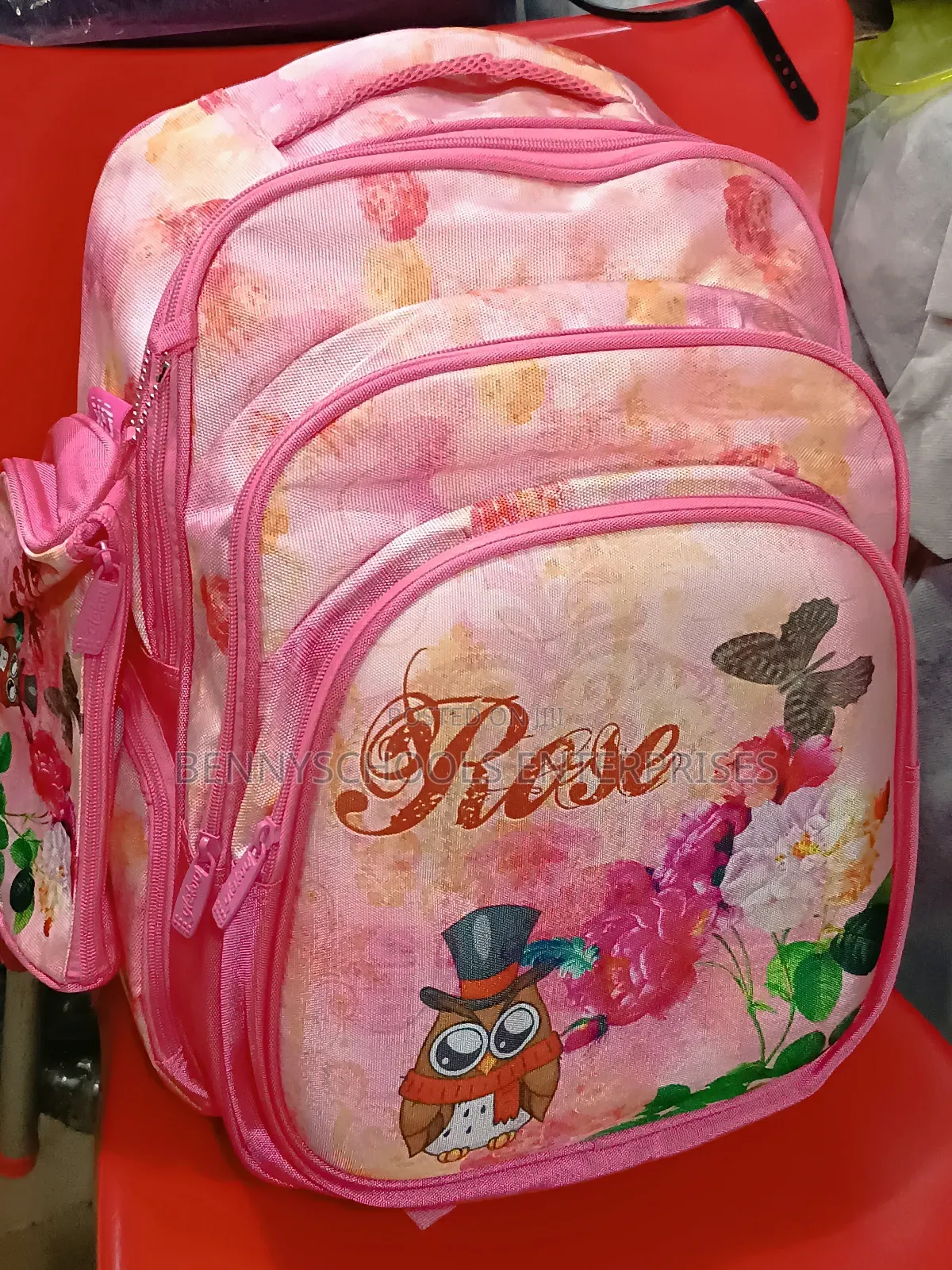 Pink Rose Quality Turkey Stock School Bag and Backpack