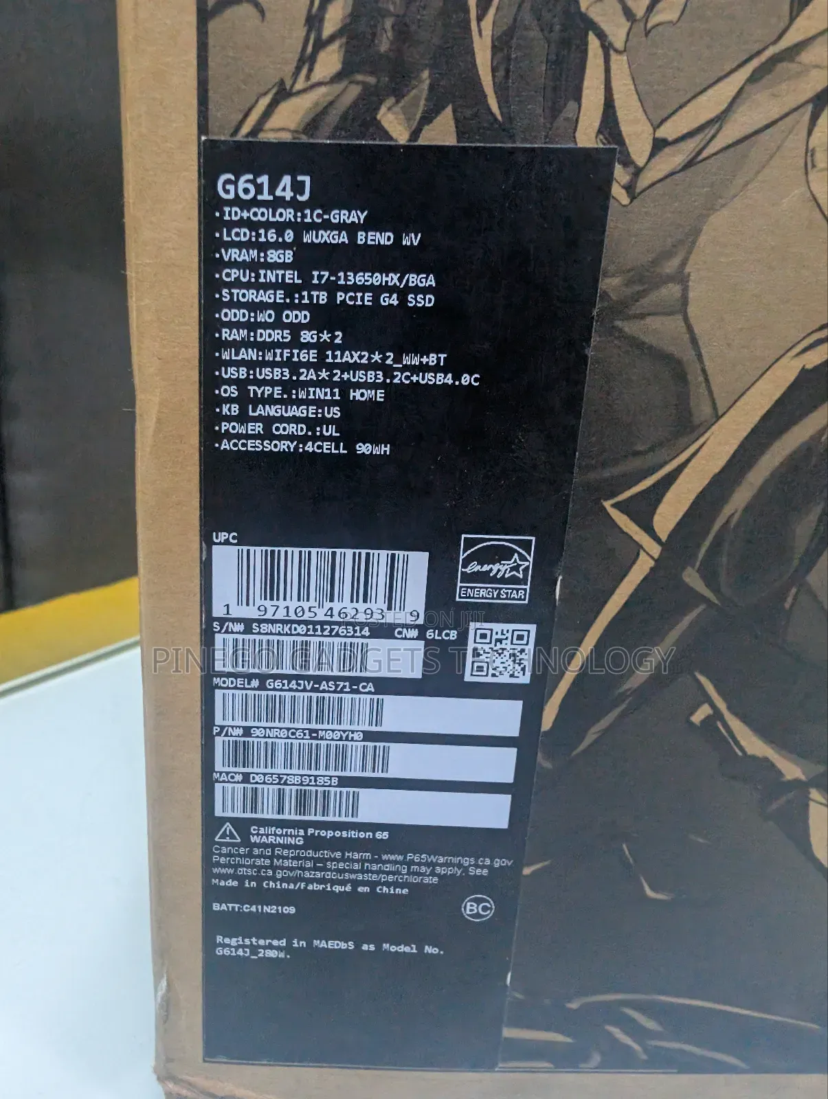 New Laptop Asus ROG Strix G16 G614 16GB Intel Core I7 SSD 1T