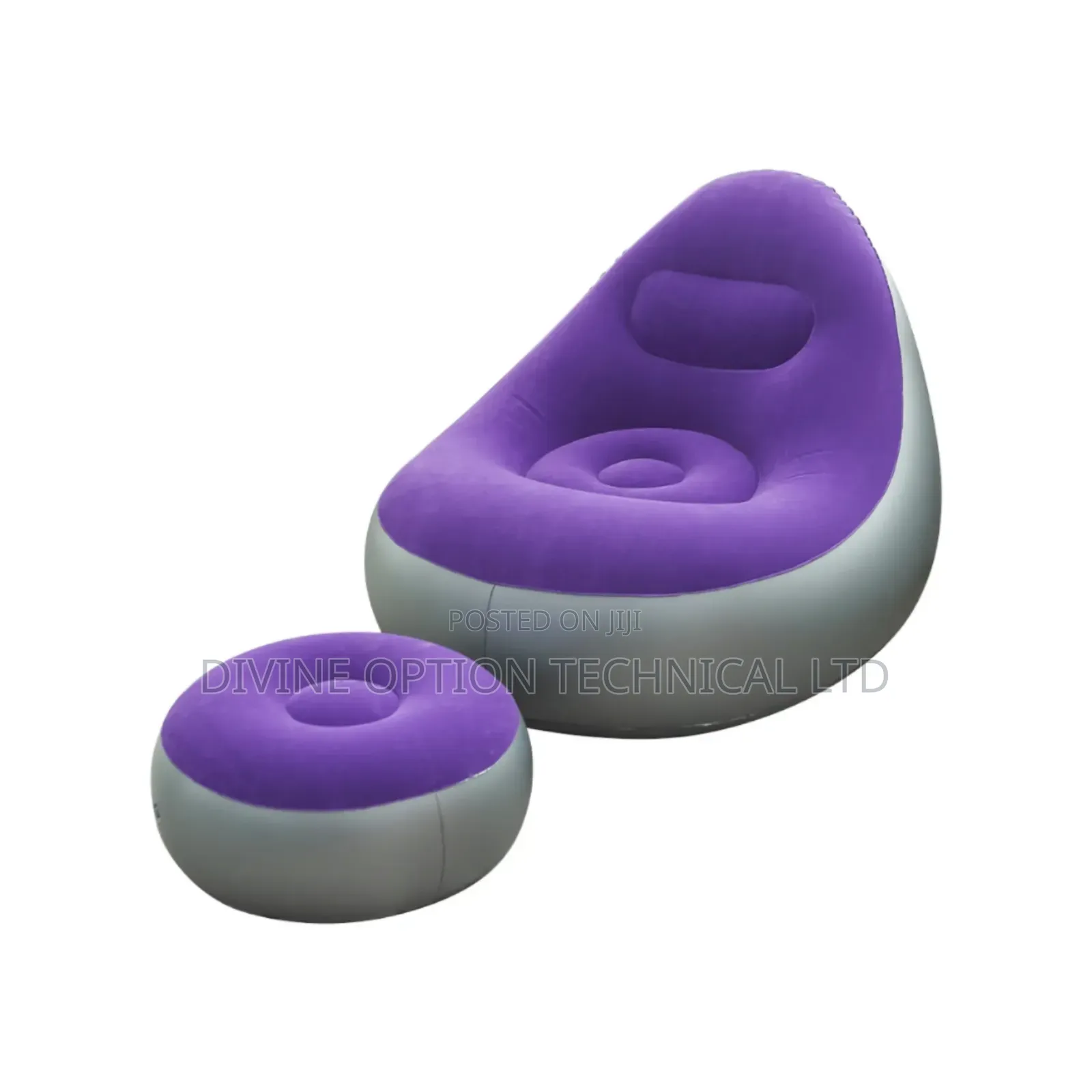 Inflatable Relaxing Sofa Chair + Foot Rest + Manual Pump