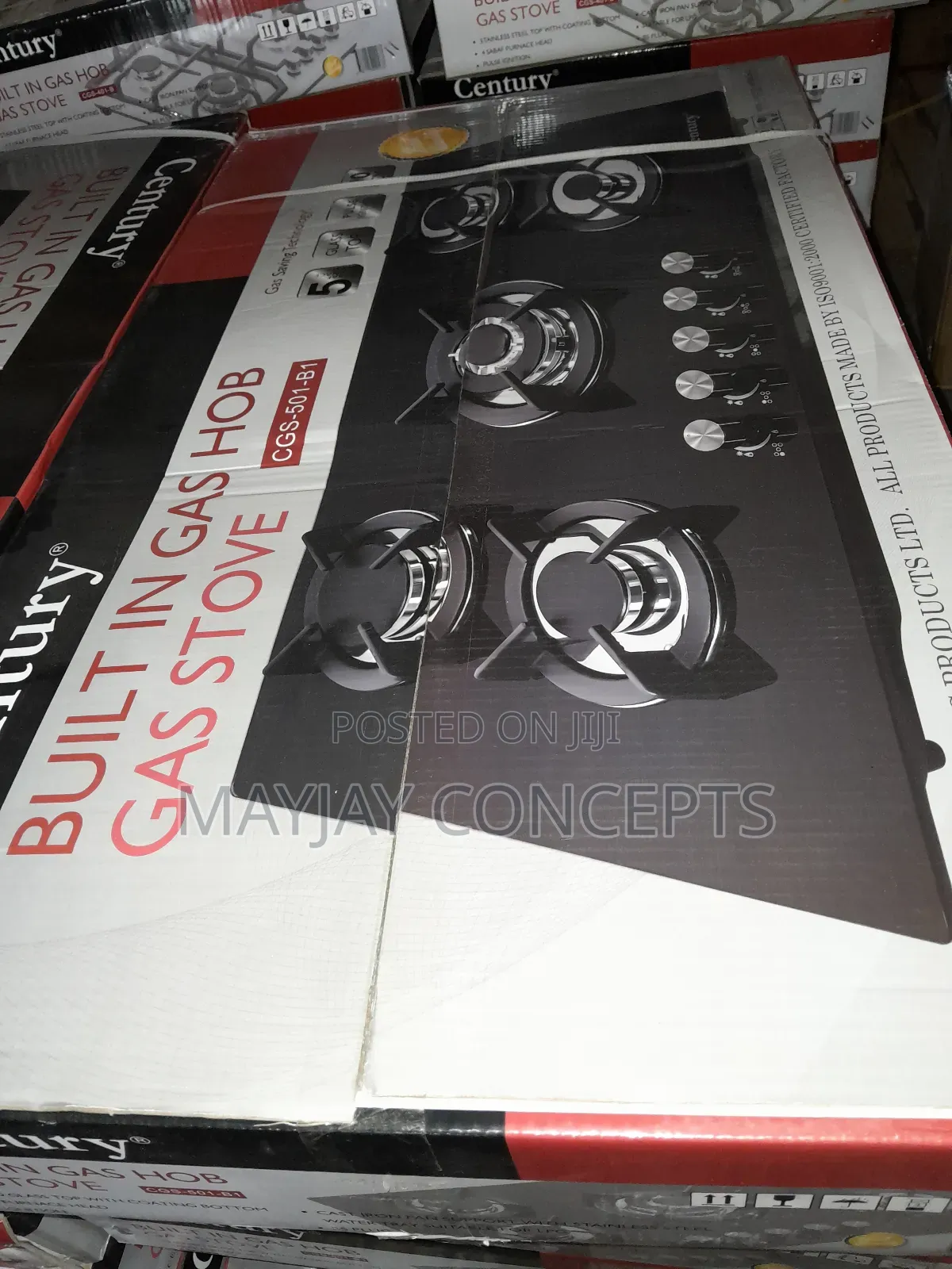 Century 5-Face Cabinet Glass Built-in Gas Hob Gas Stove. CGS-501-B1