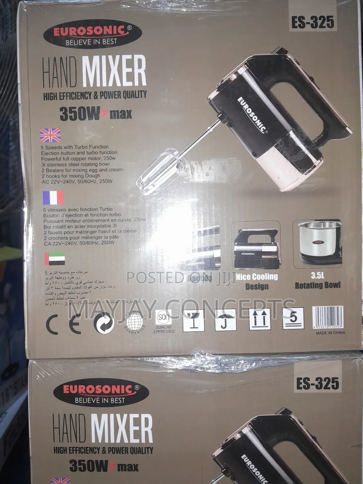 Eurosonic 3.5l Handmixer-High Efficiency and Powerful Motor