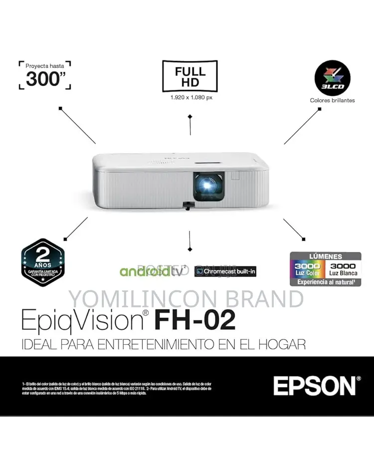Epson Epiqvision Flex Co-Fh02 Full Hd 1080p Smart Streaming Portable