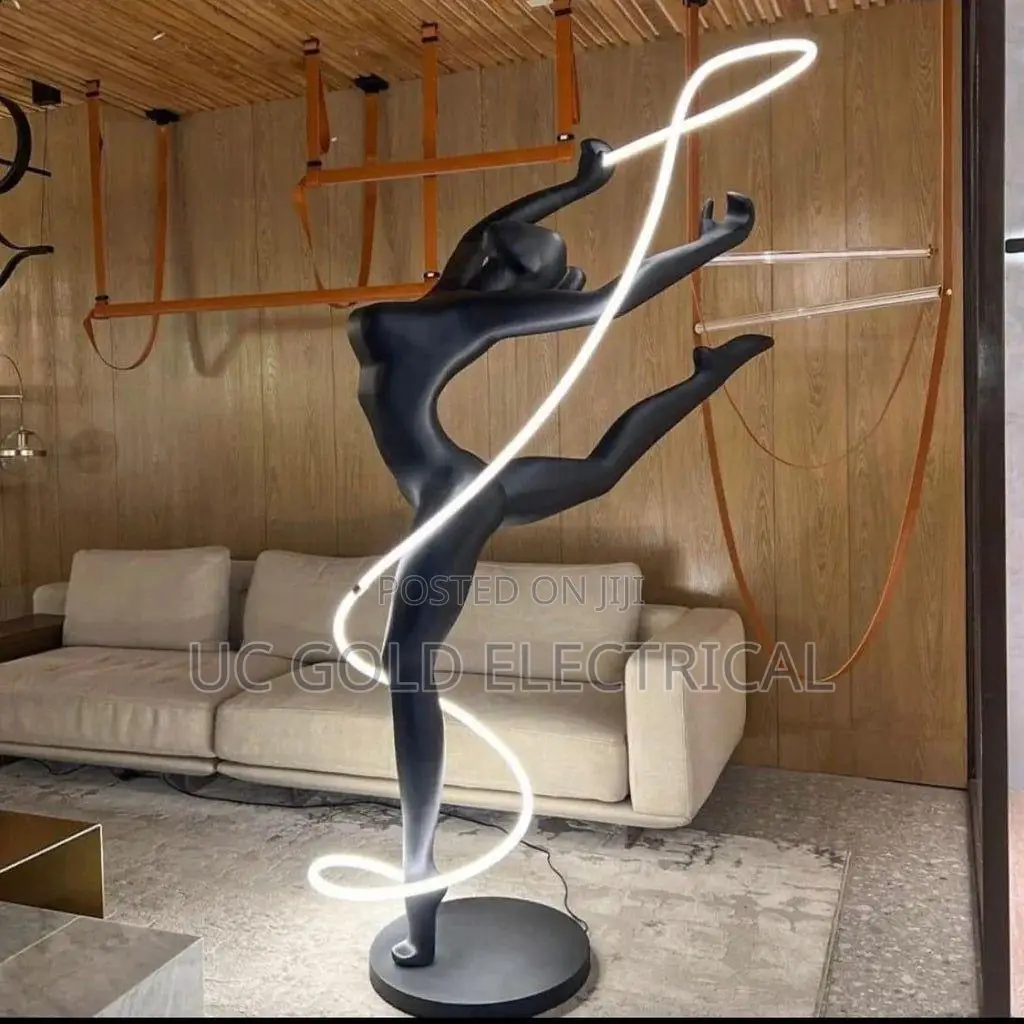 Creative Humanoid Sculpture Floor Lamp Dance Muse Living Room Entrance
