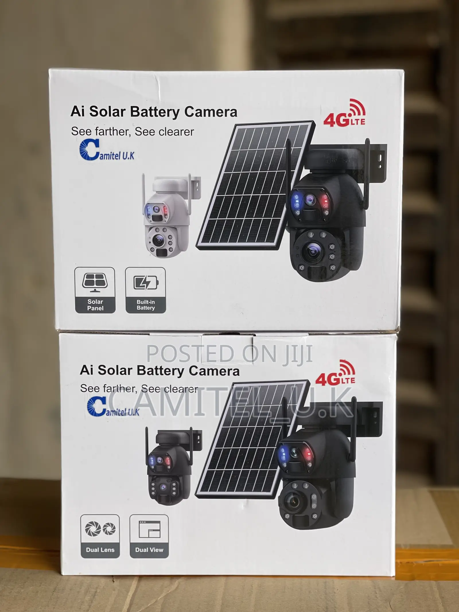 20x Zoom Ubox Dual Lens Solar Intelligent Security Camera