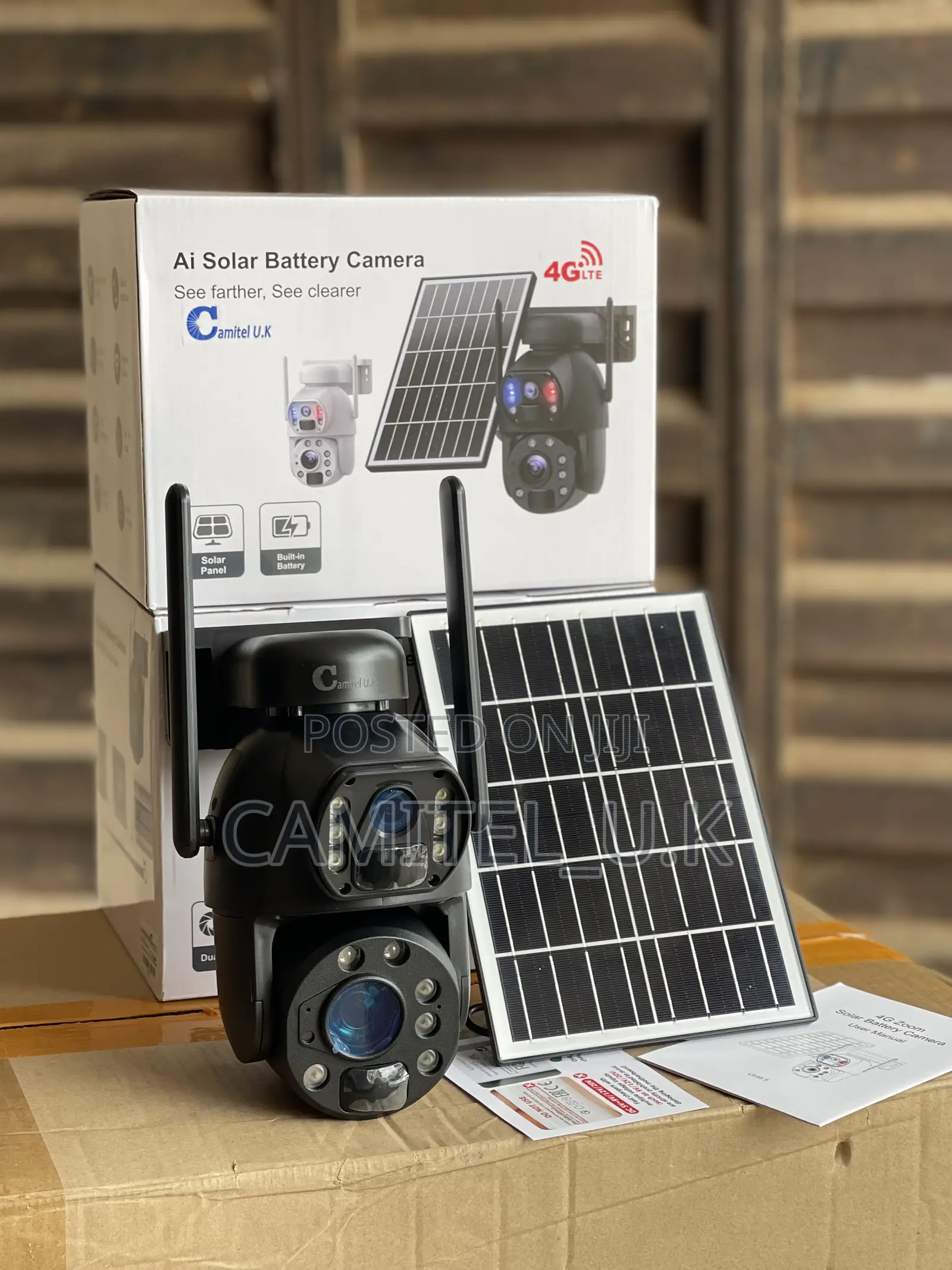 20x Zoom Ubox Dual Lens Solar Intelligent Security Camera