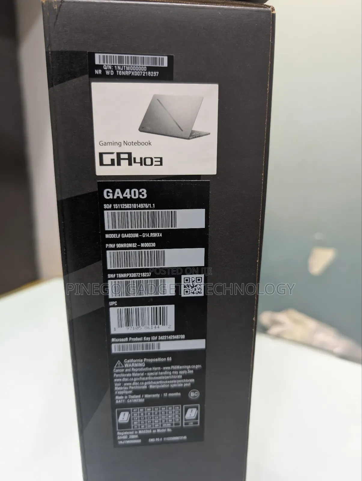 New Laptop Asus ROG Zephyrus G14 16GB AMD Ryzen 9 SSD 1T
