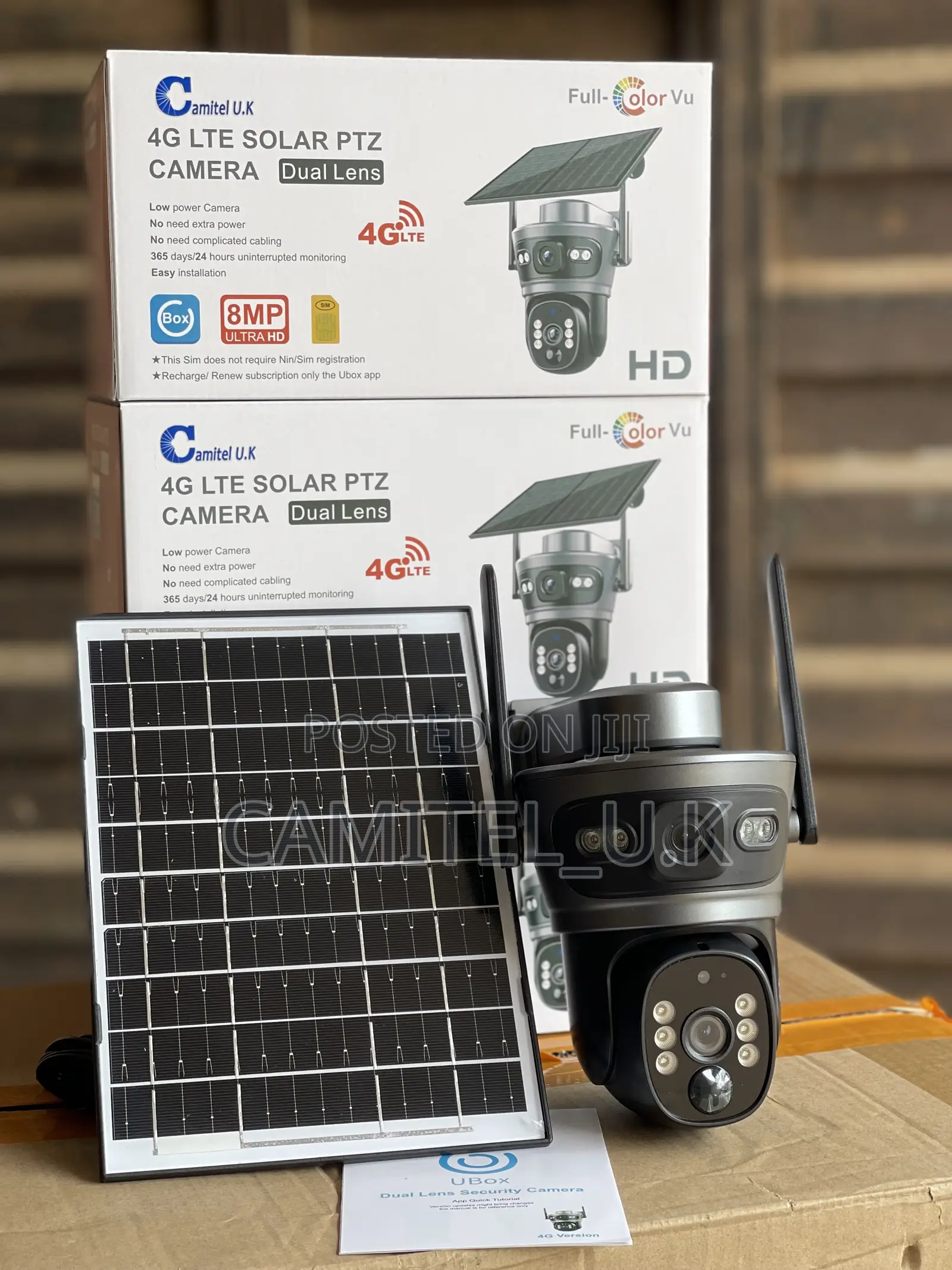 4g Lte Ubox Dual Lens Solar PTZ Camera