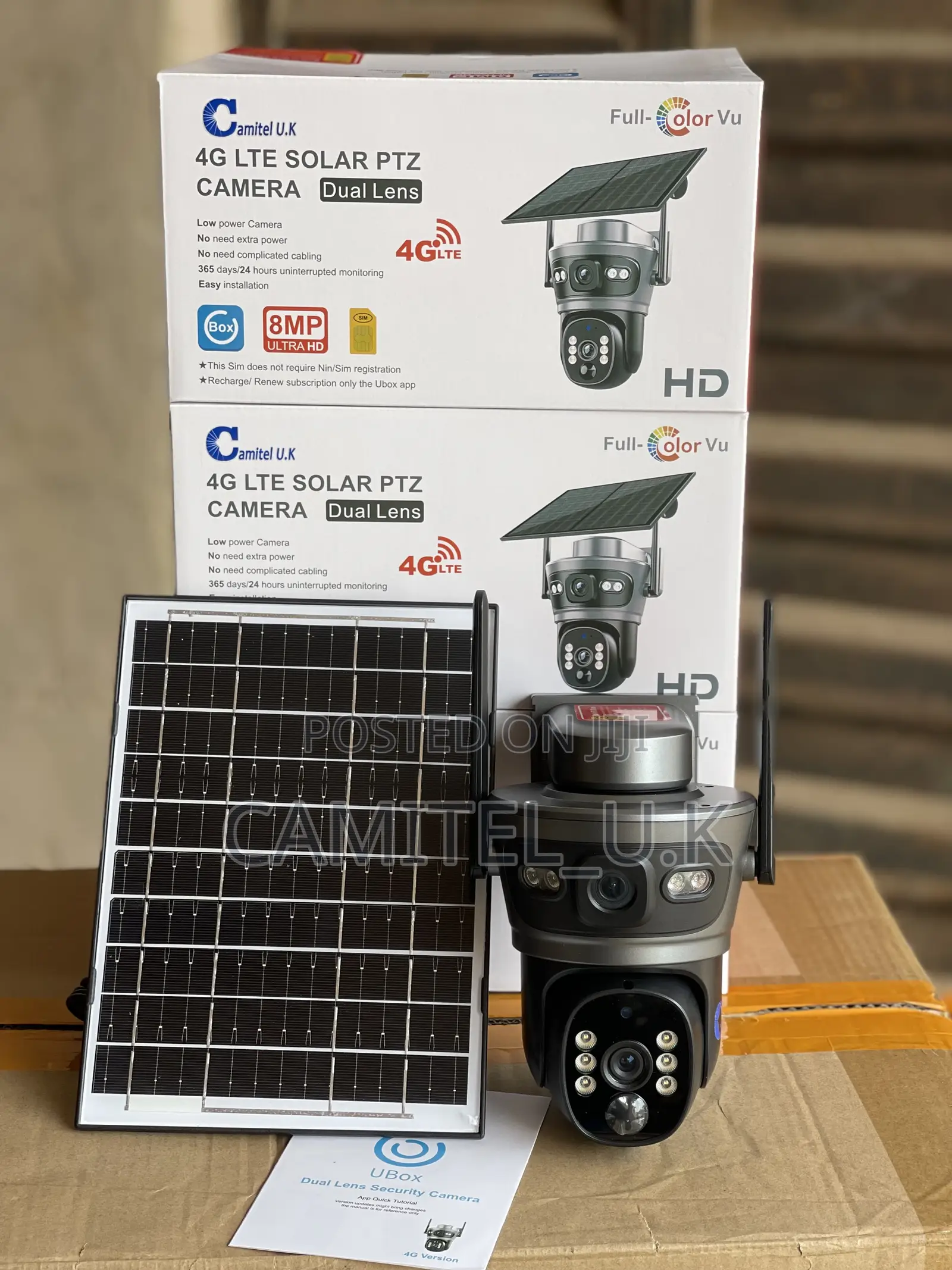 4g Lte Ubox Dual Lens Solar PTZ Camera