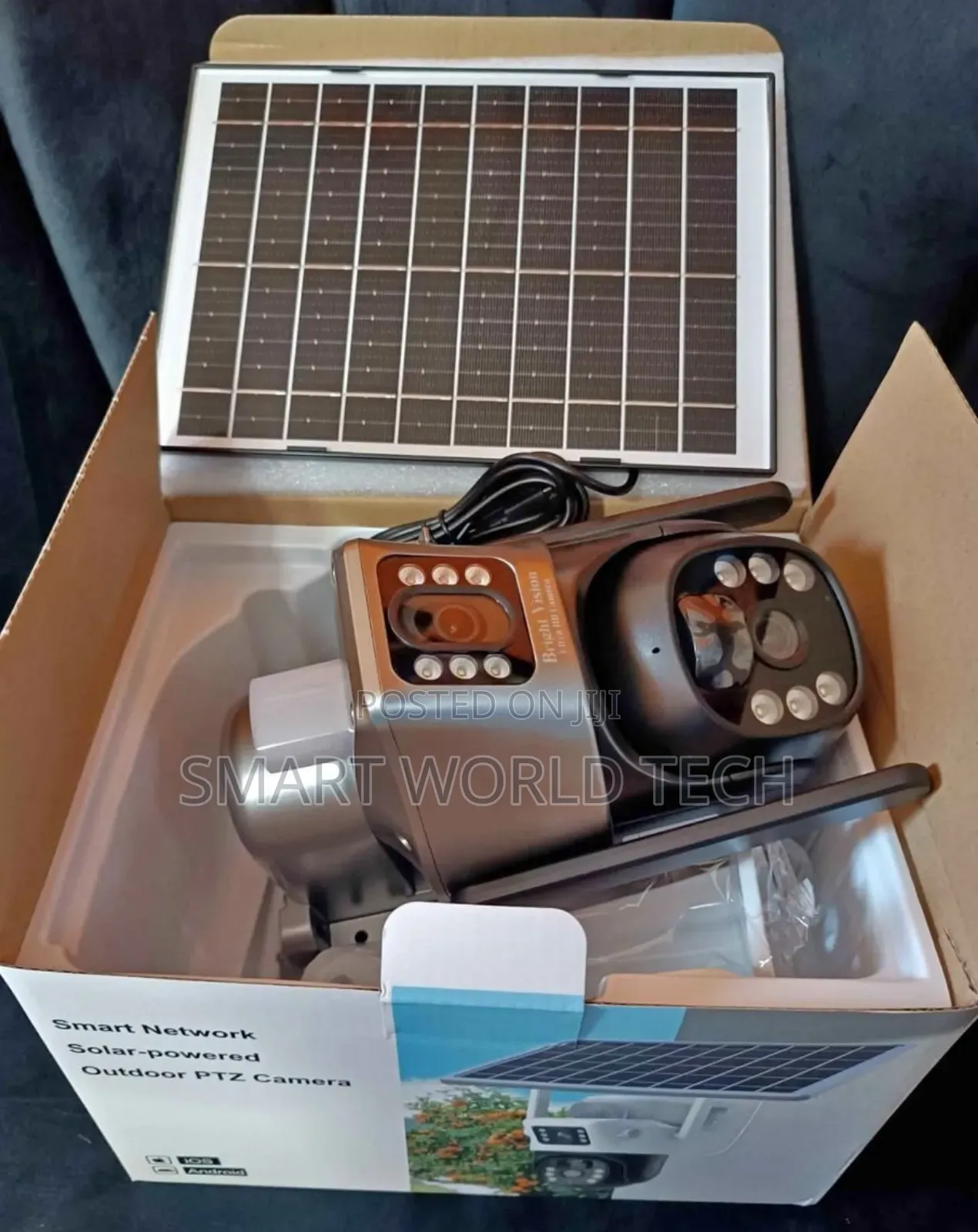 A Dual Lens PTZ Solar Camera Sim Card Enable