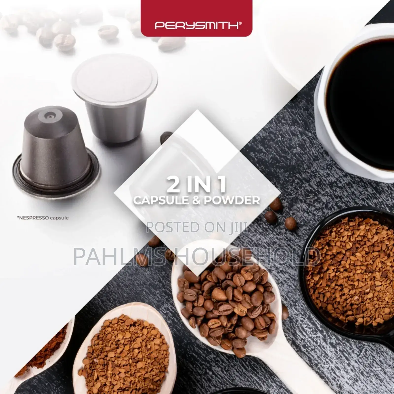 Perysmith Stainless Steel Espresso Coffee Machine