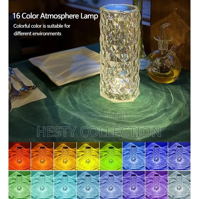 Rechargeable Diamond Bedside Table Lamp Decor