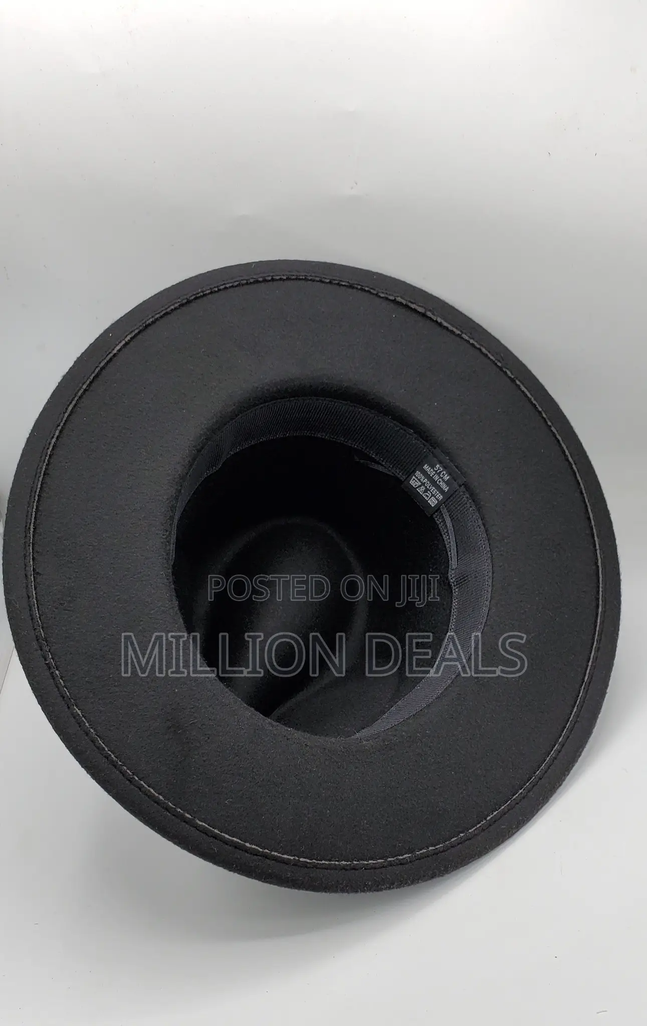 Wide Brim Black Stylish Men's Fedora Hat