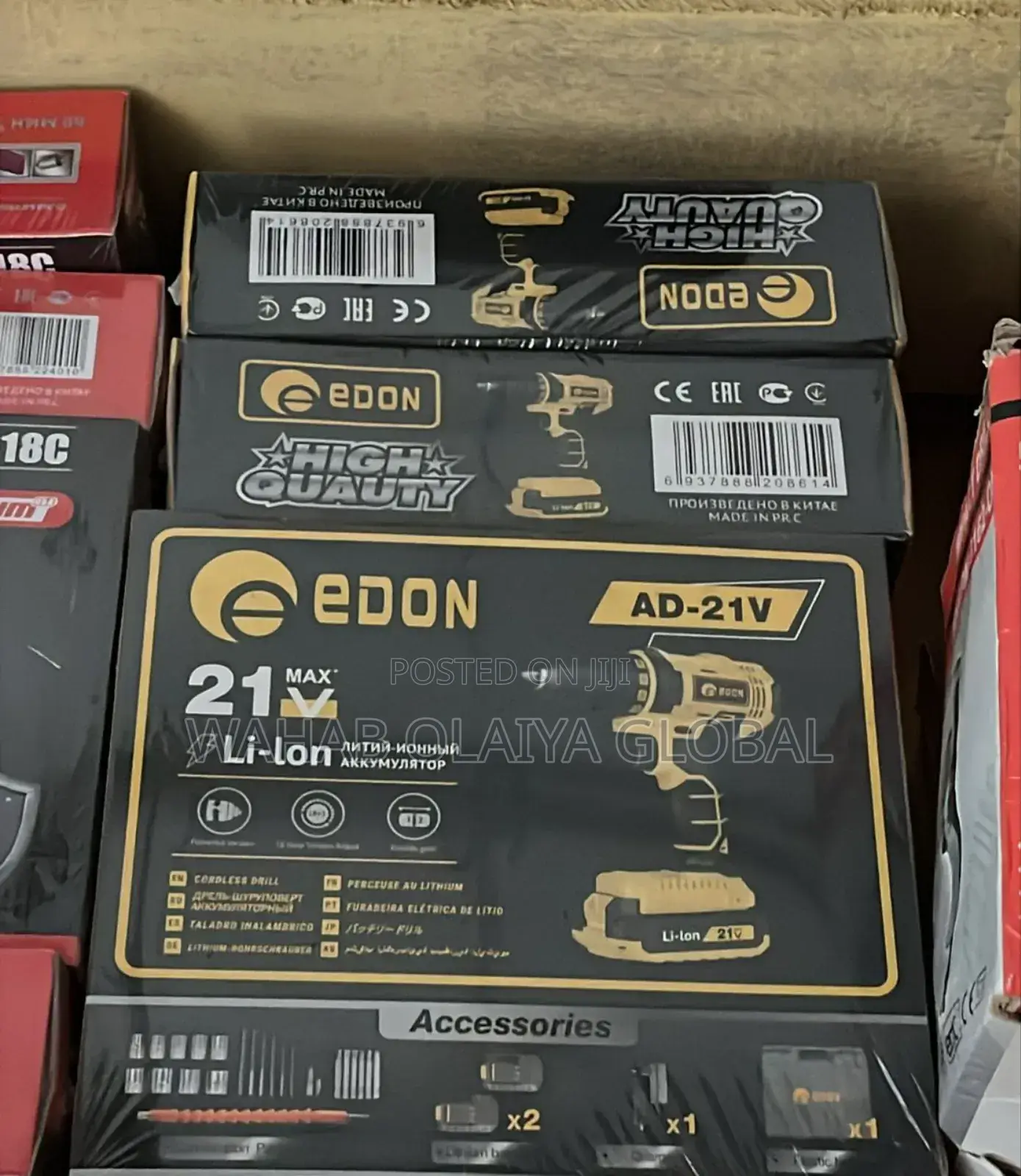 Edon 21v Cordless Drill Machine – Rechargeable Power Tool