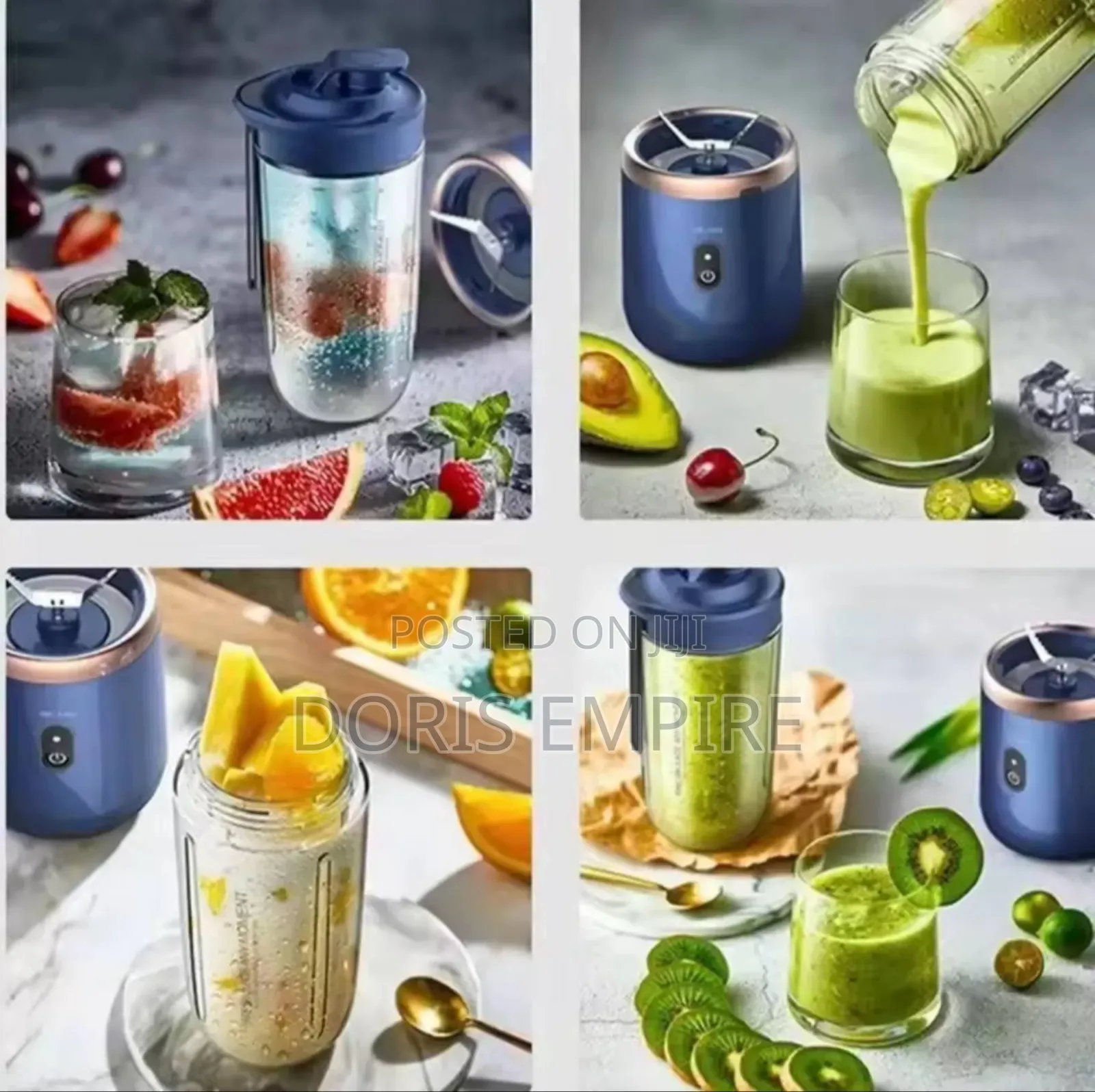 Portable Juice Blender Usb Rechargeable Juicer 6-Blade Juice Cup