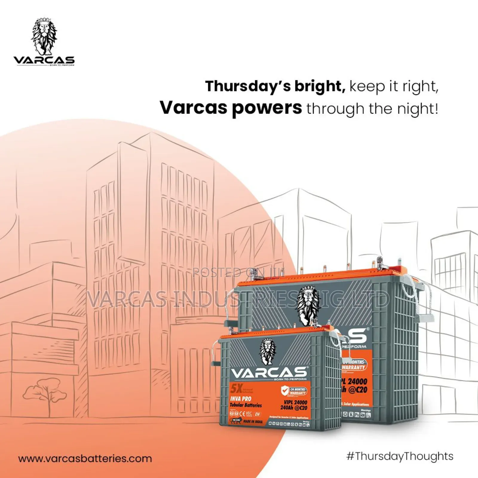 Varcas Tubular Battery
