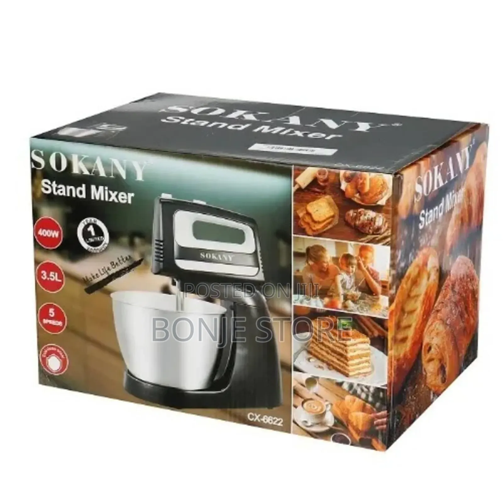 Cx-6622 Sokany 3.5l Stand Mixer 5speed 400w
