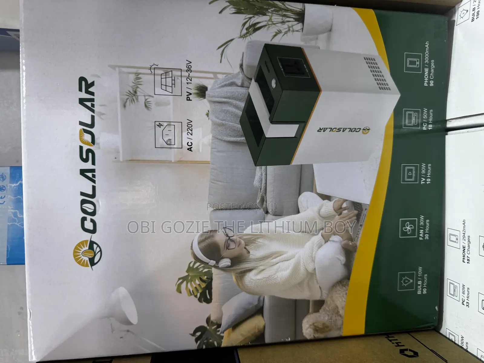 1kwh Cola Solar Lithium Battery Solar Power Statstion Gen