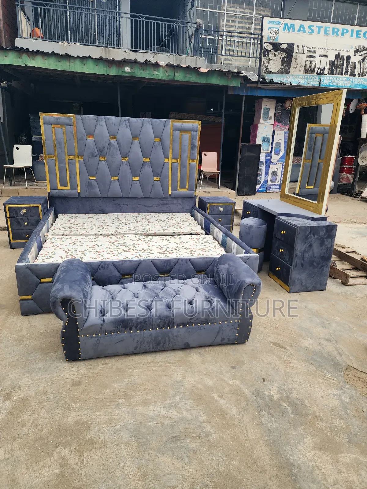 Executive 6by6 Bed With Dresser, Cupboards, Stool and Footrest