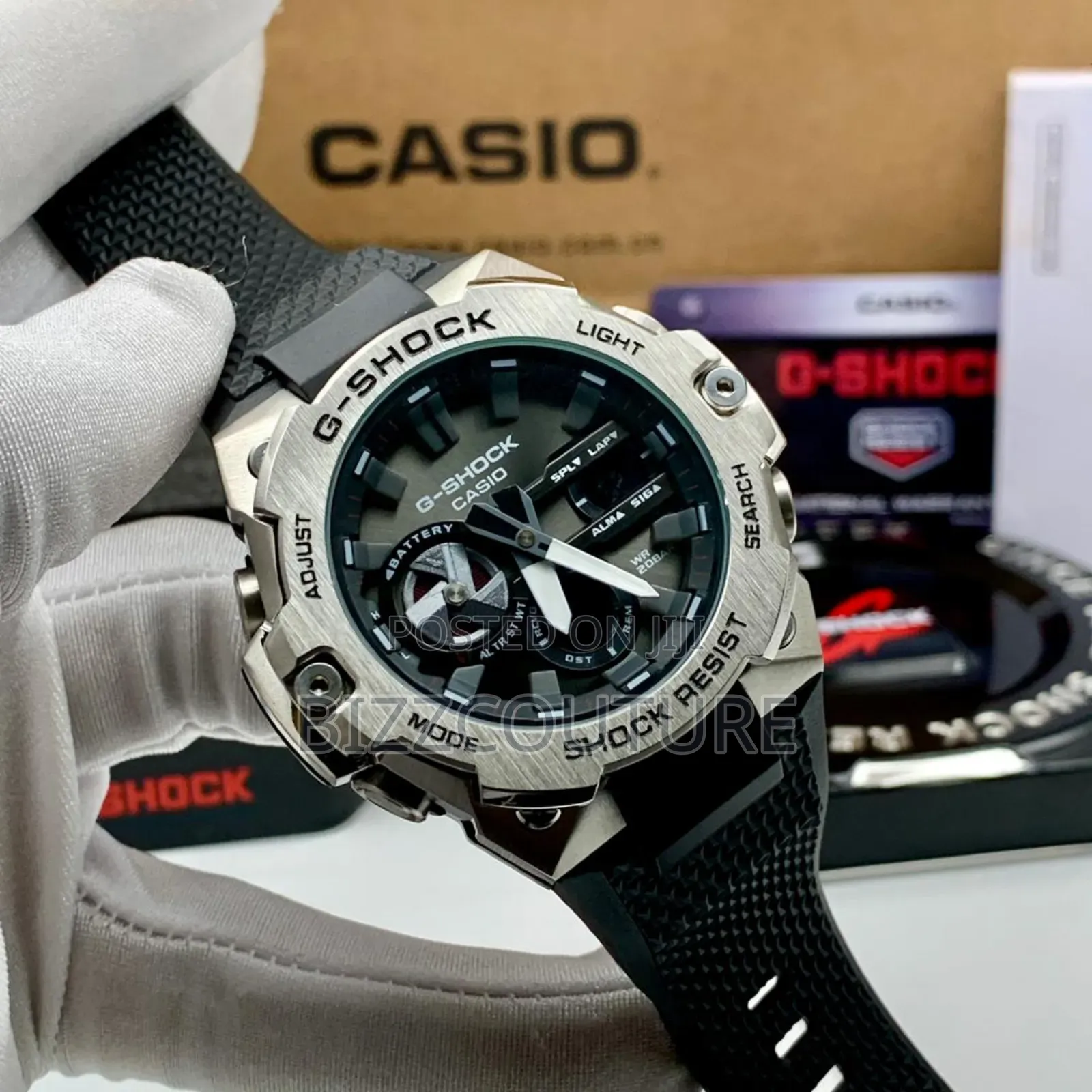 Original G-Shock Black Rubber Strap, Analog Quartz Watch