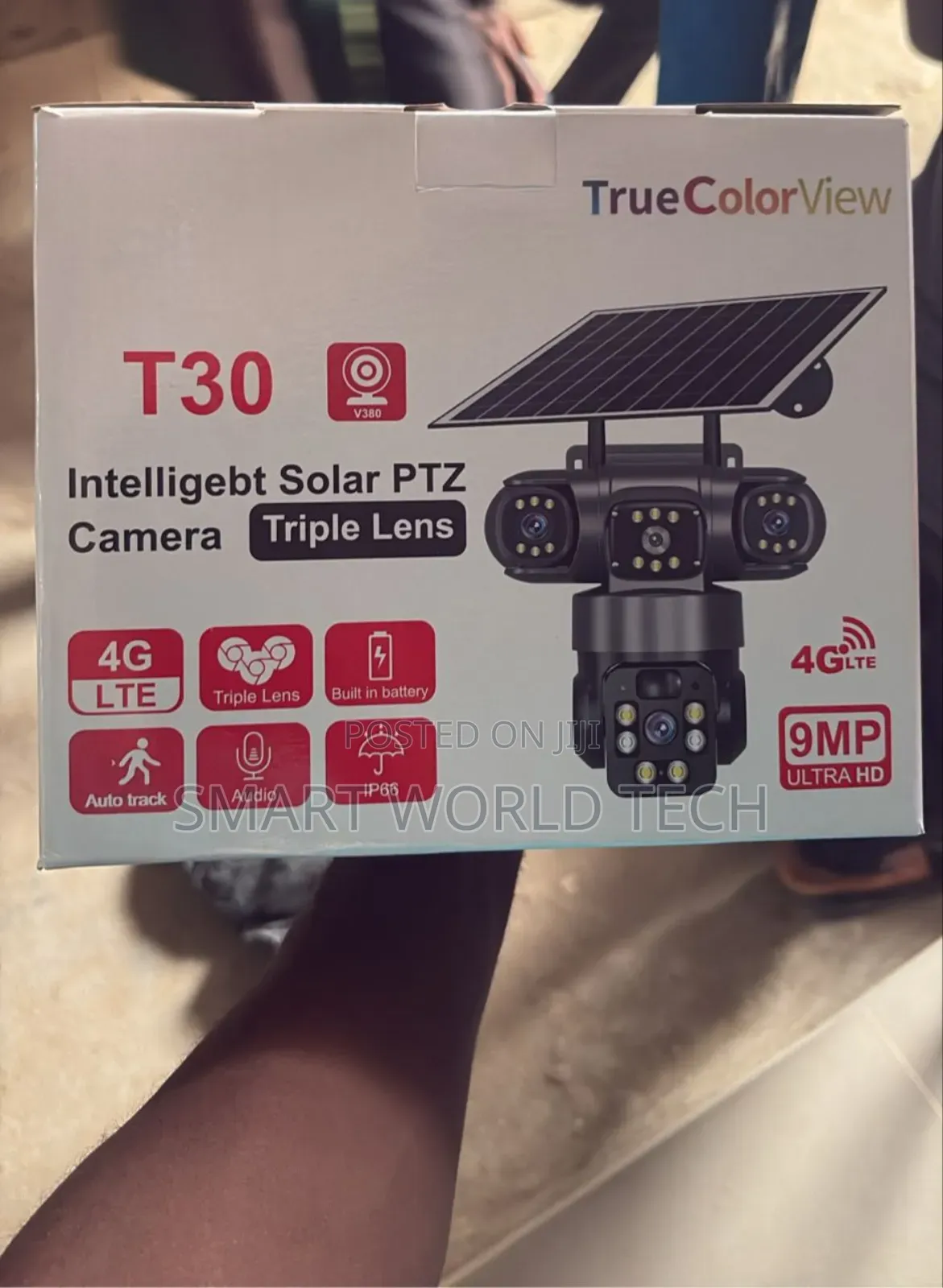 Triple Lens Surveillance Solar Camera With 4g