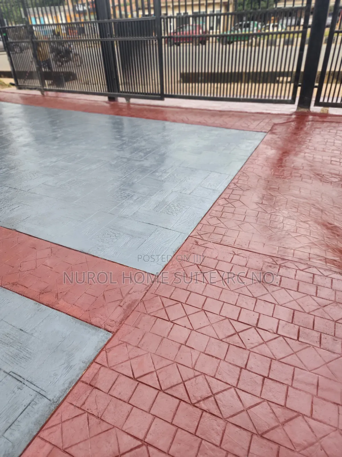 Contemporary Stamped Concrete Floor Finishing