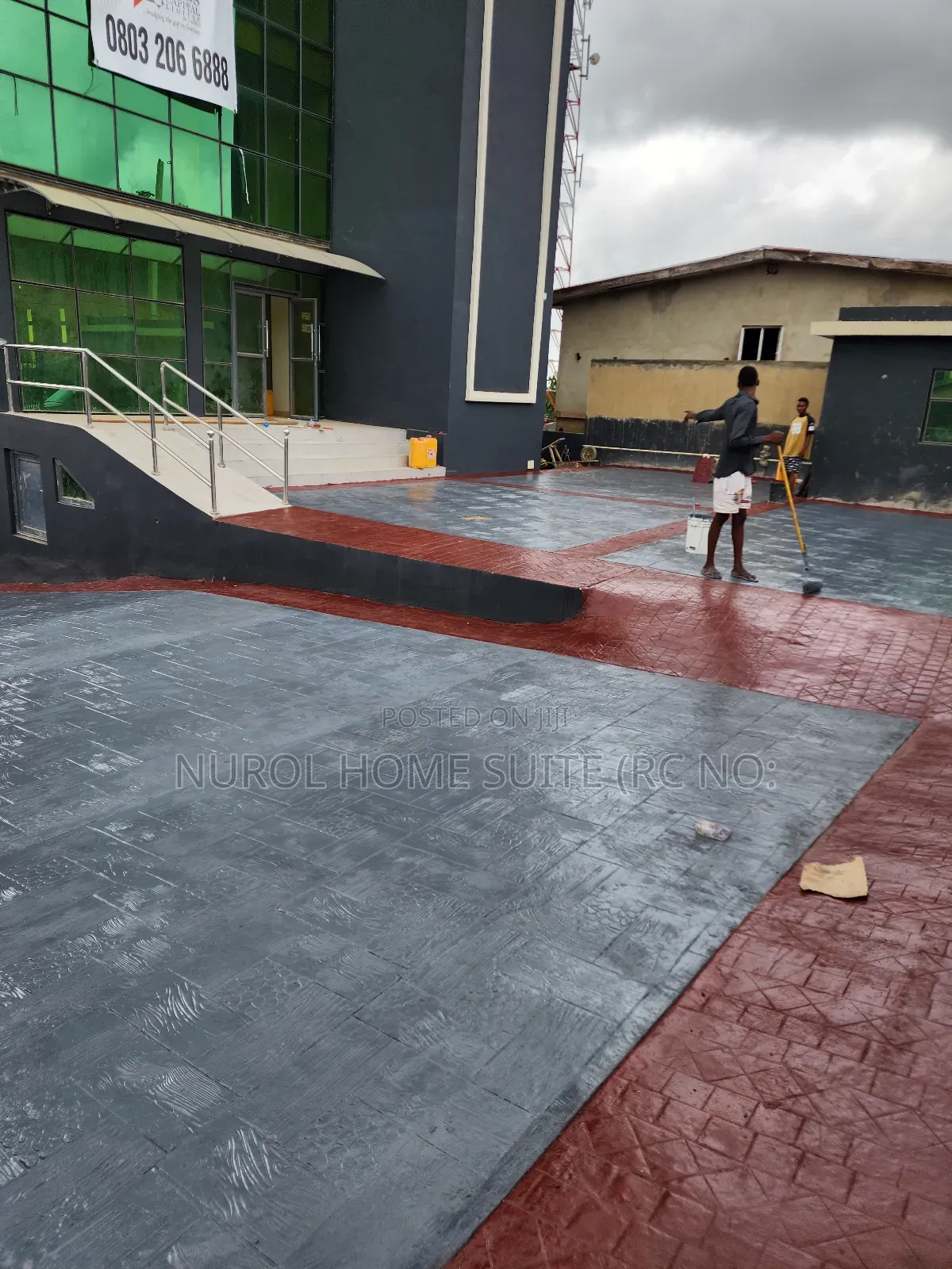Contemporary Stamped Concrete Floor Finishing