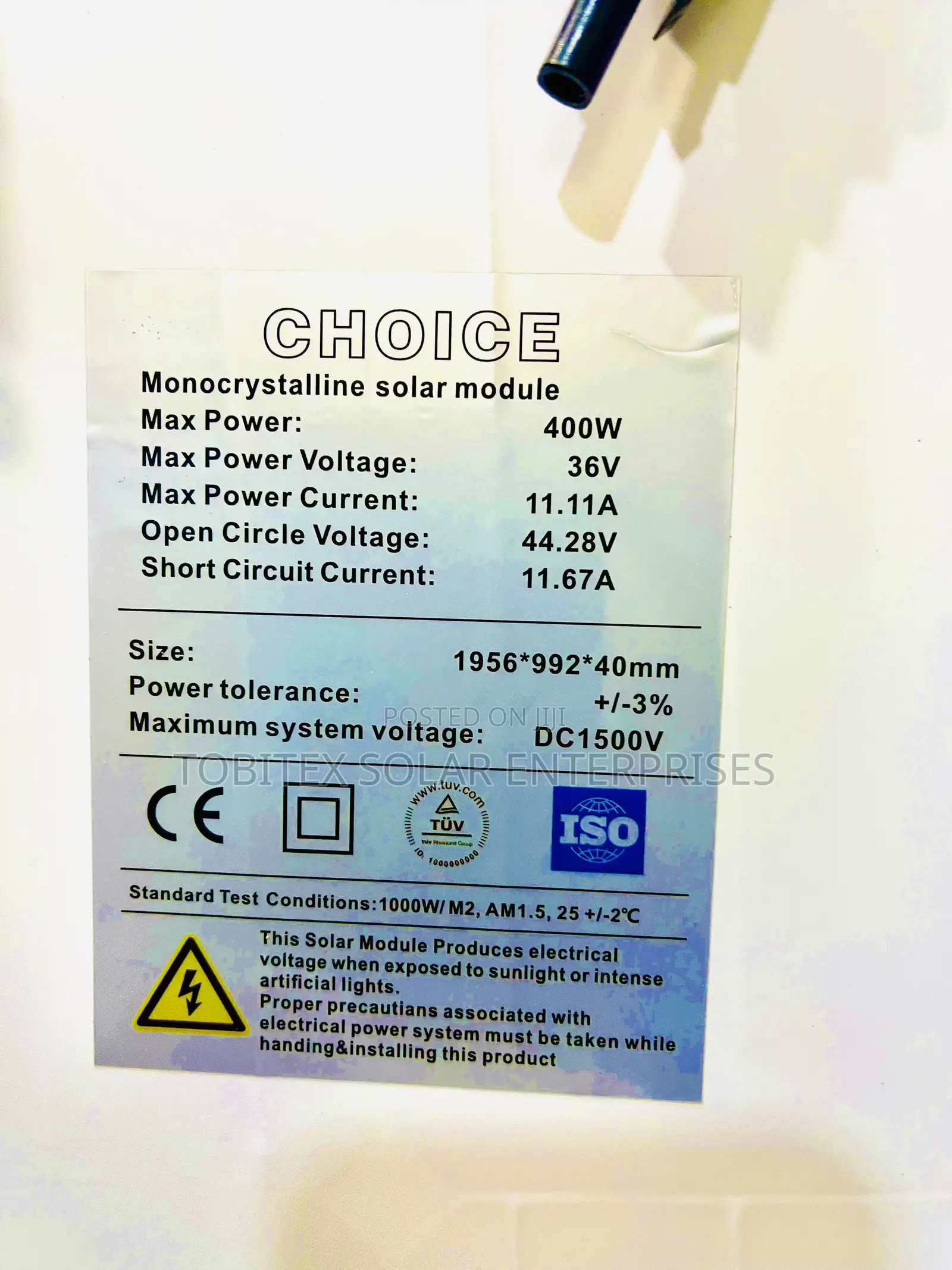 400w Choice Solar Panels
