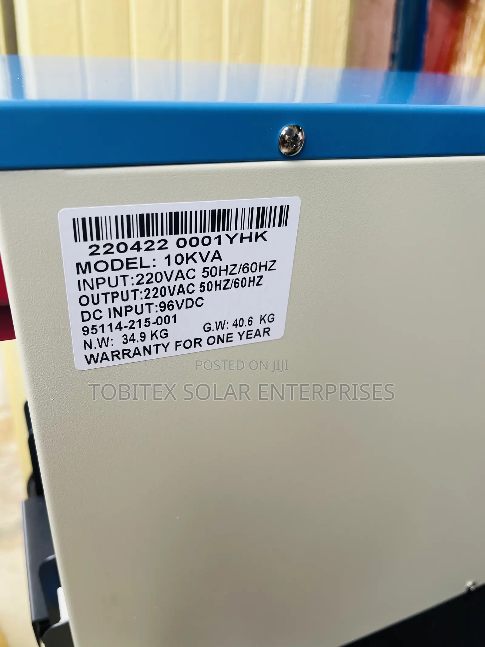 Yohako Solar Inverter 10kva 96vols
