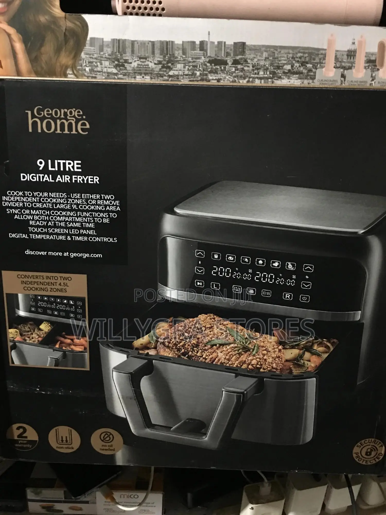 George Home Dual Drawer Air Fryer 9l
