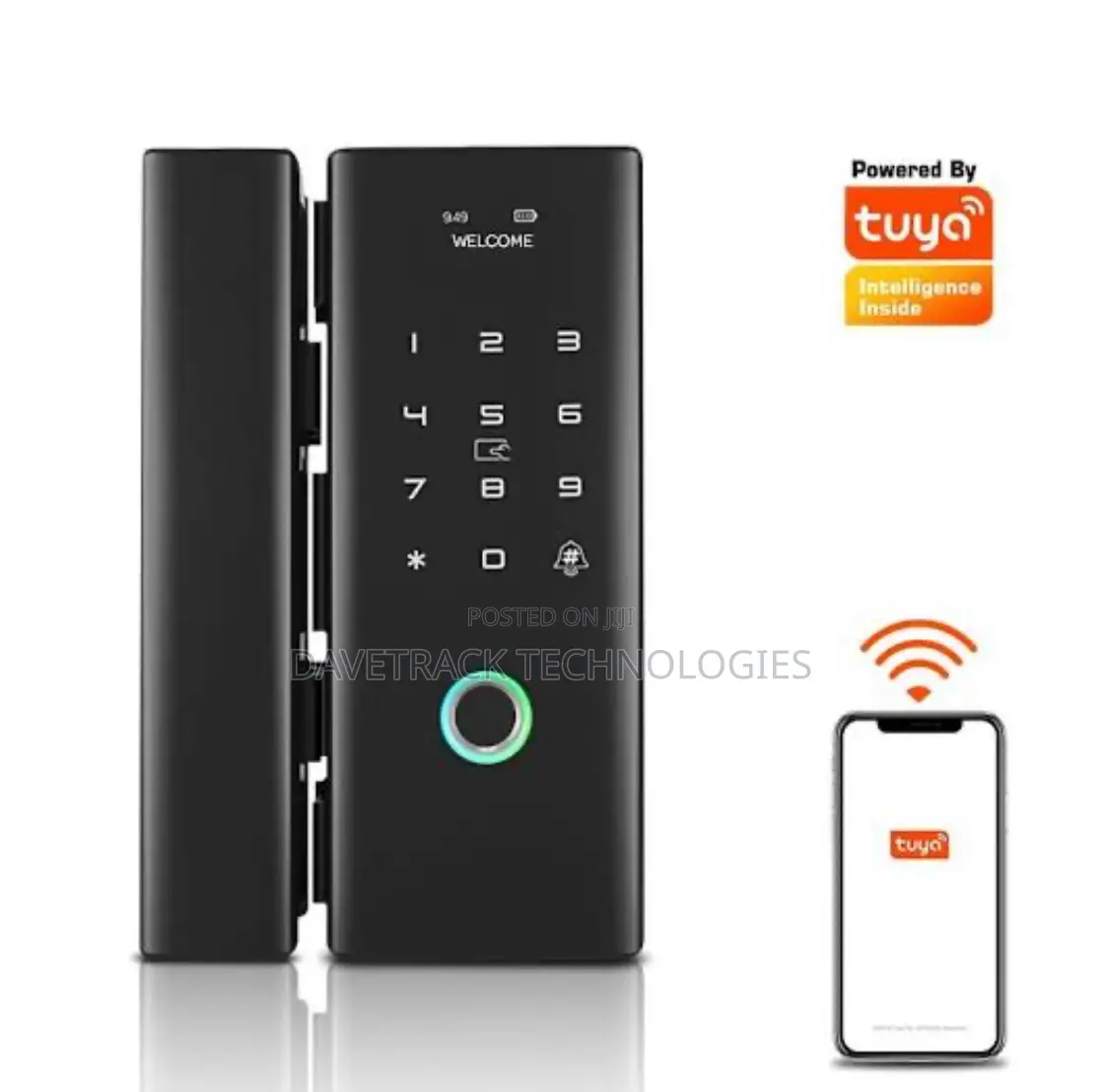 Tuya Smart Glass Door Lock for Office