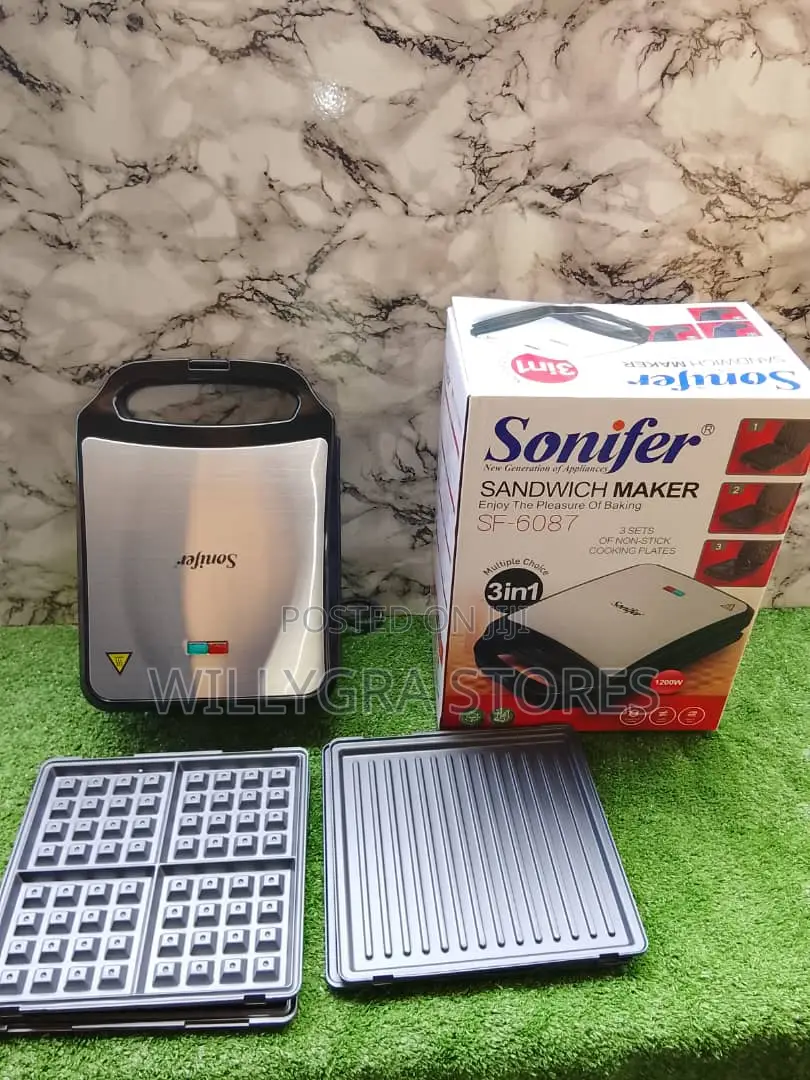 Sonifer 3 In 1 Sandwich Maker 1200w