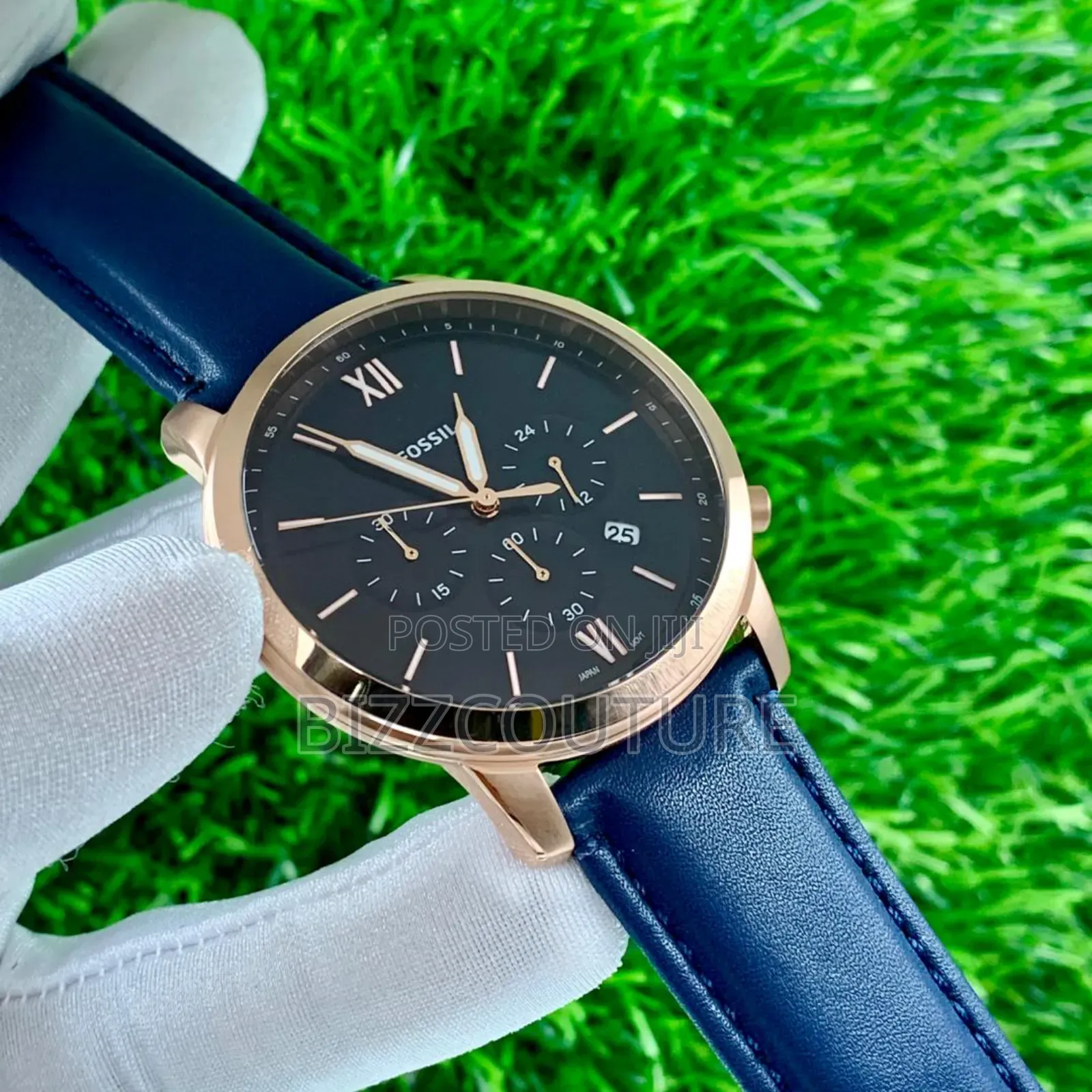 Original Tissot Blue Genuine Leather Strap Calendar Watch