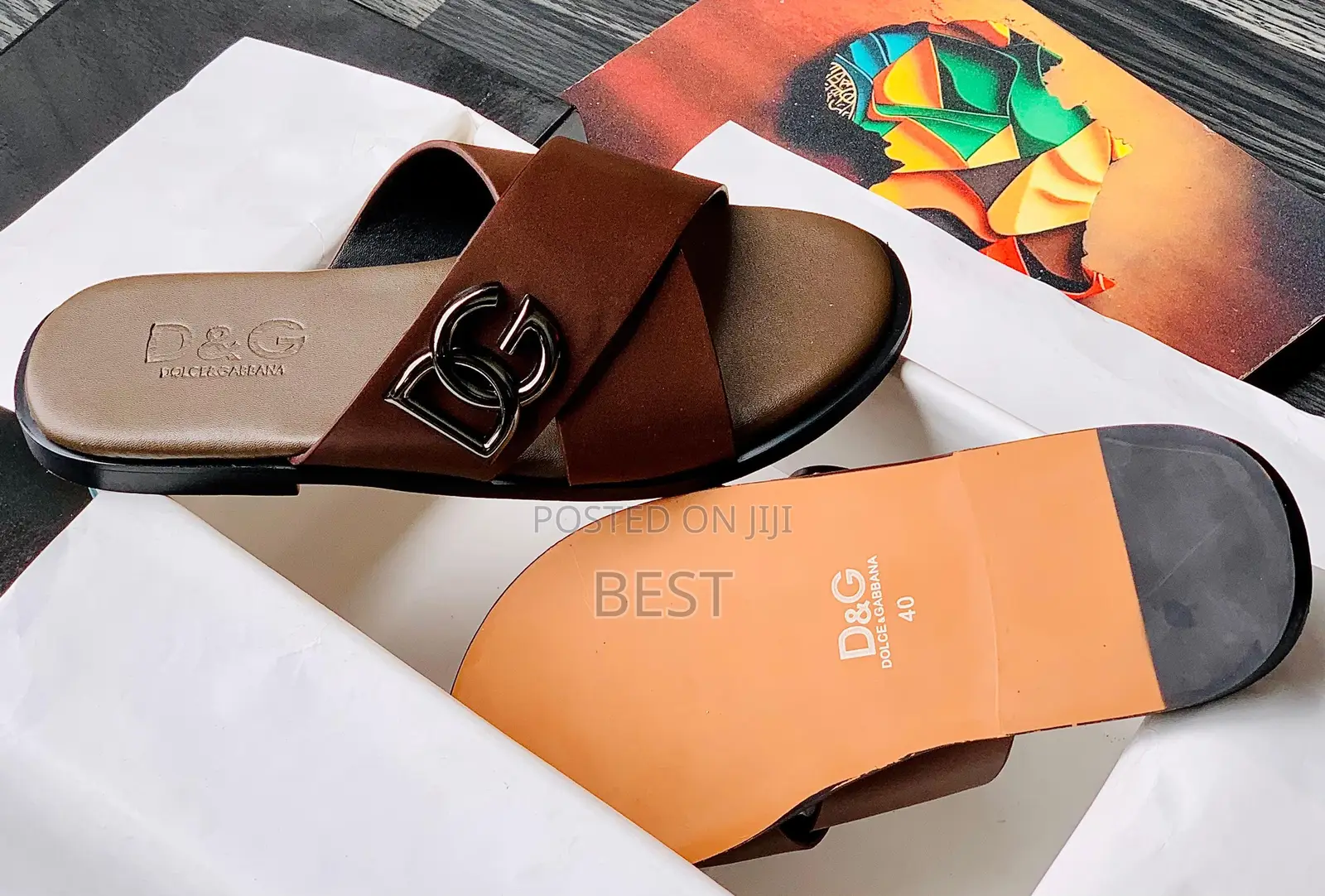 Classic Men’S Original Luxury Designer Slippers Dolce Gabana Collec.