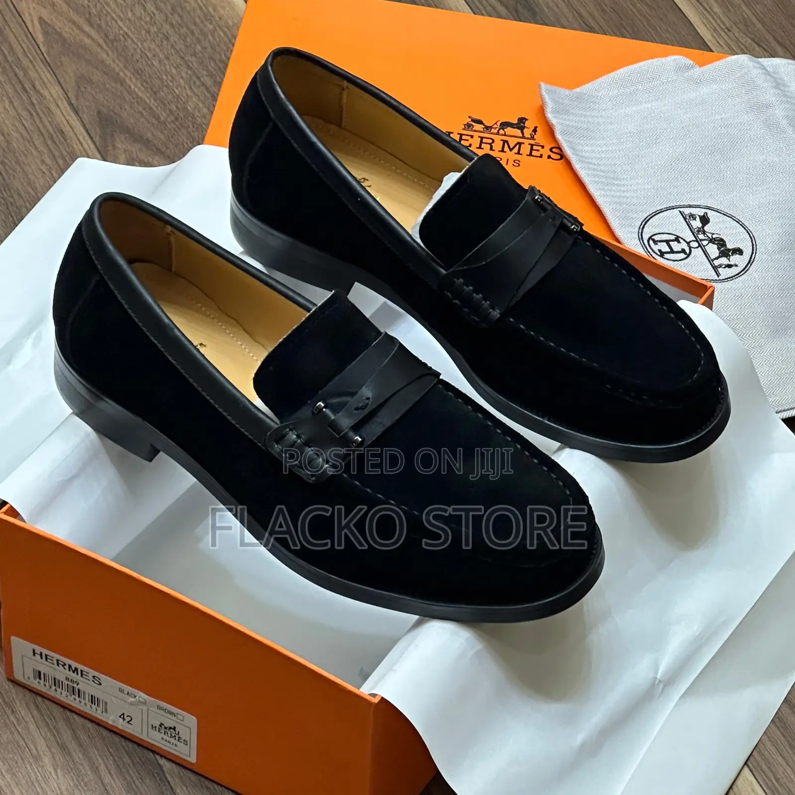 Original Hermes Suede Loafers