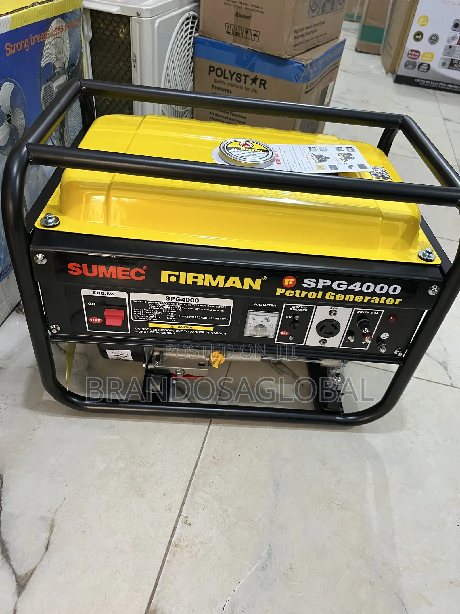 Brand New Sumec Firman 3.3kva SPG 4000 – Manual Start, Petrol