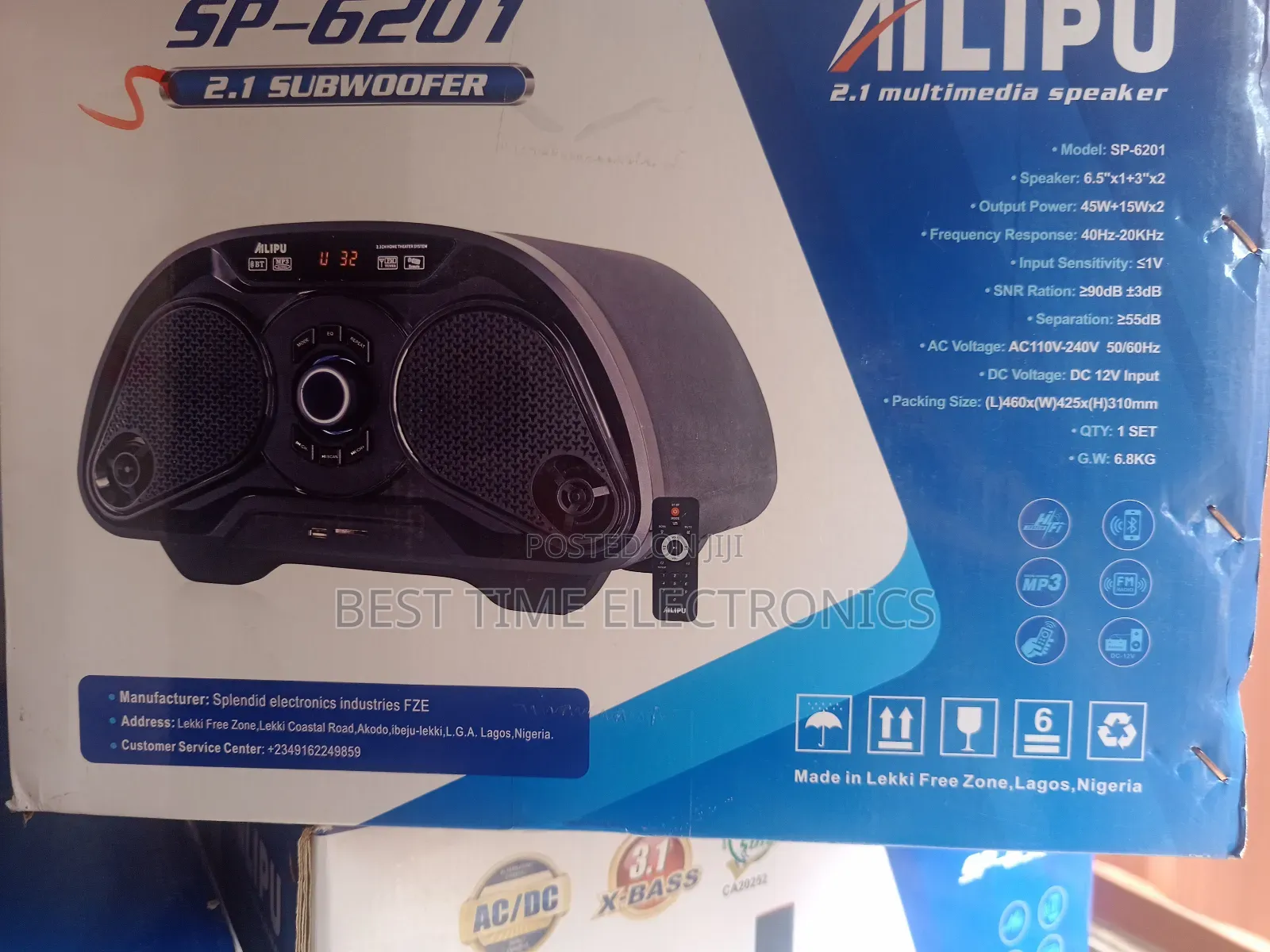 Ailipu 2.1 Multimedia Speaker (Sp-6201)
