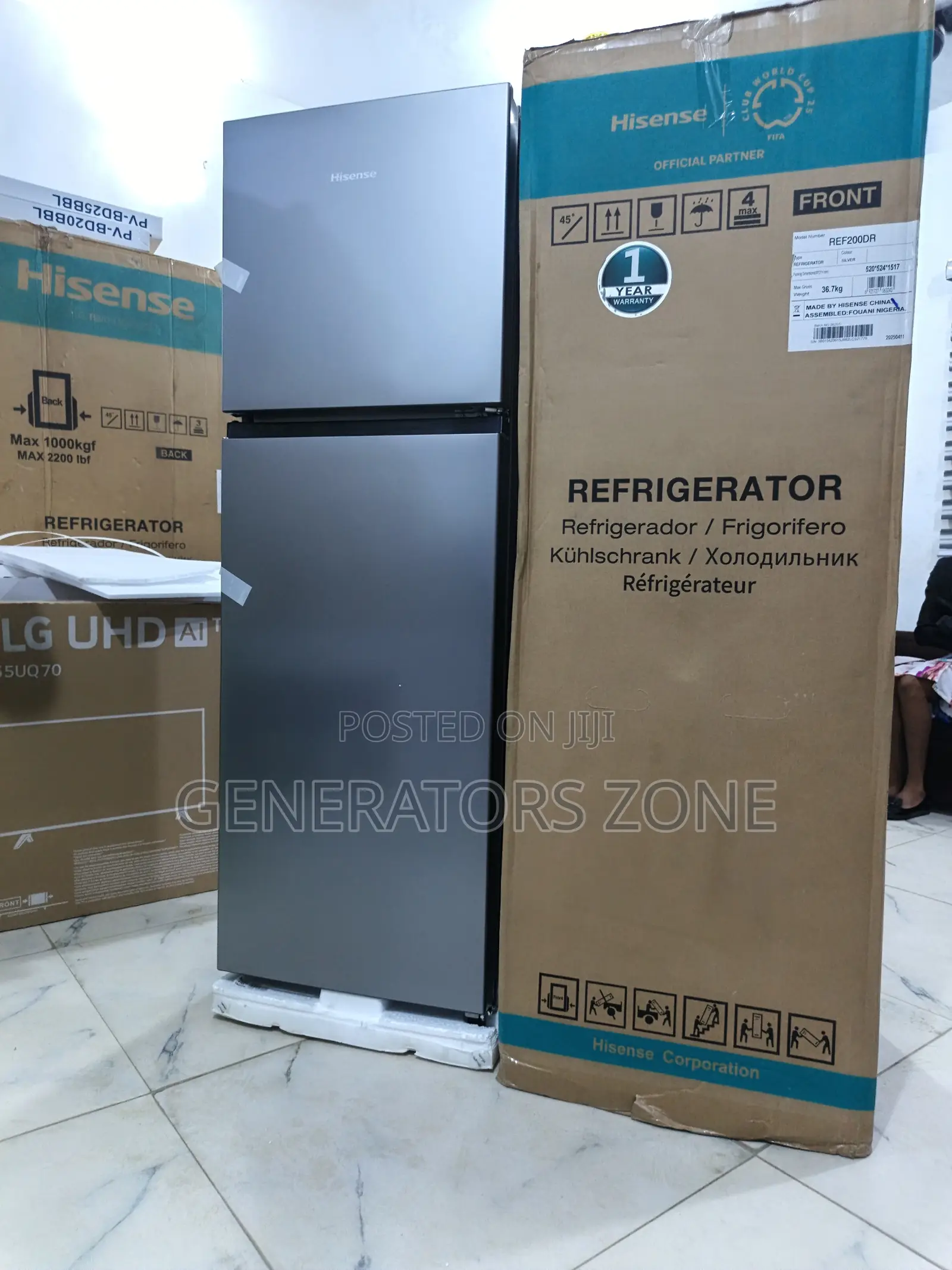 Compact Hisense 154l Double Door Refrigerator 200dr