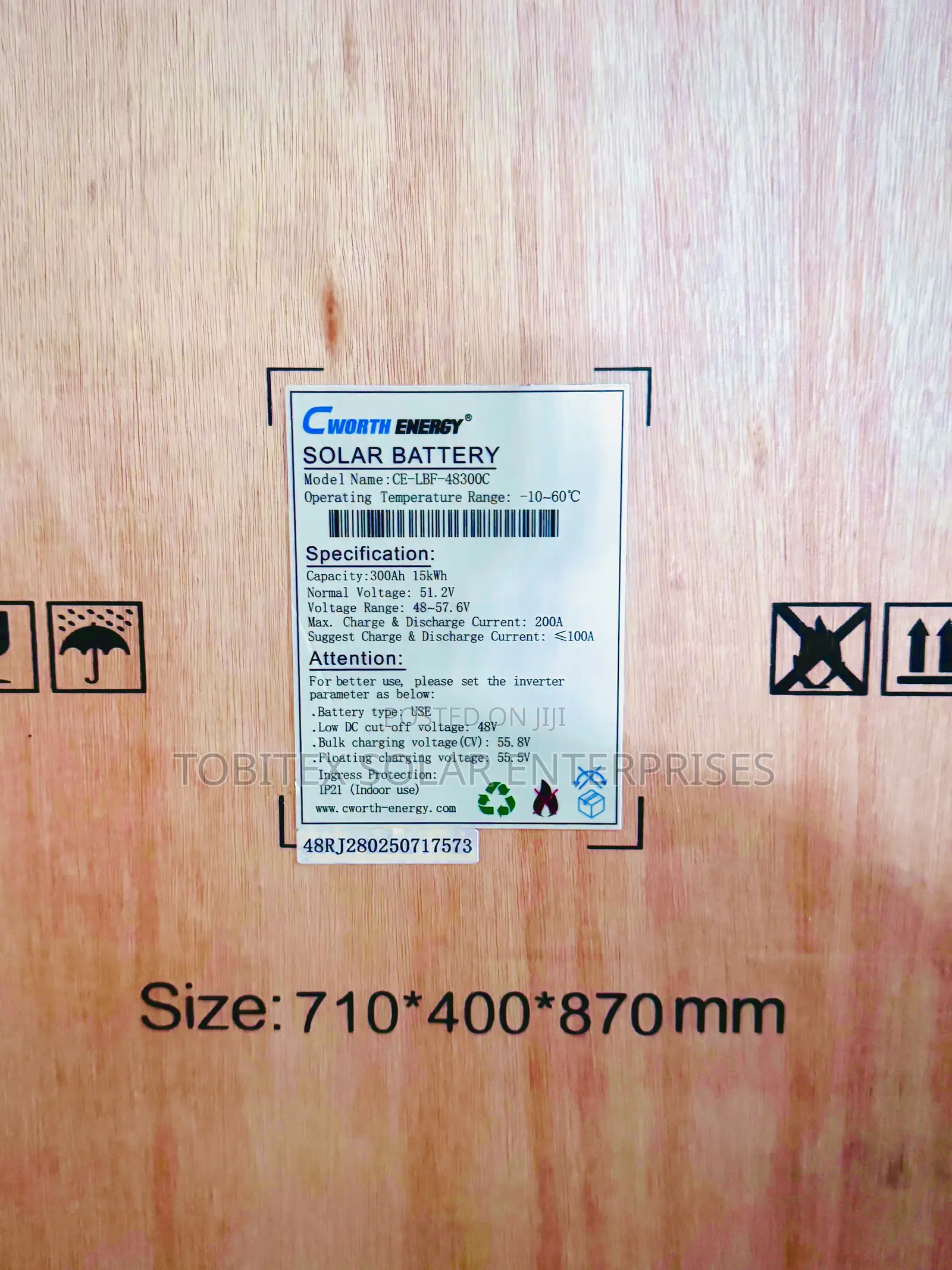 15kwh Cworth Lithium Ion Battery