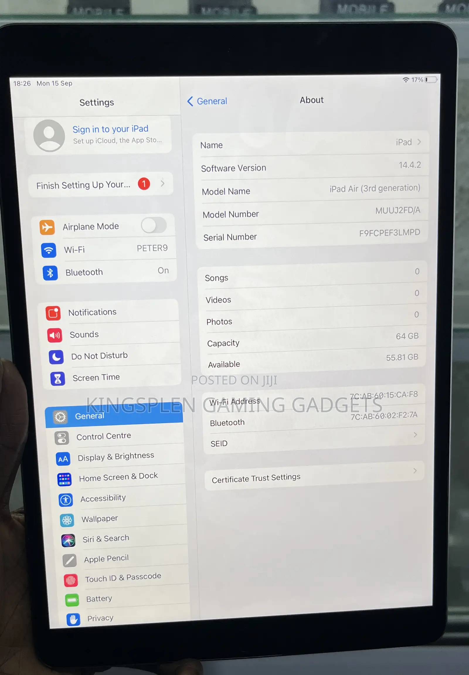 Apple iPad Air 3 64 GB Gray