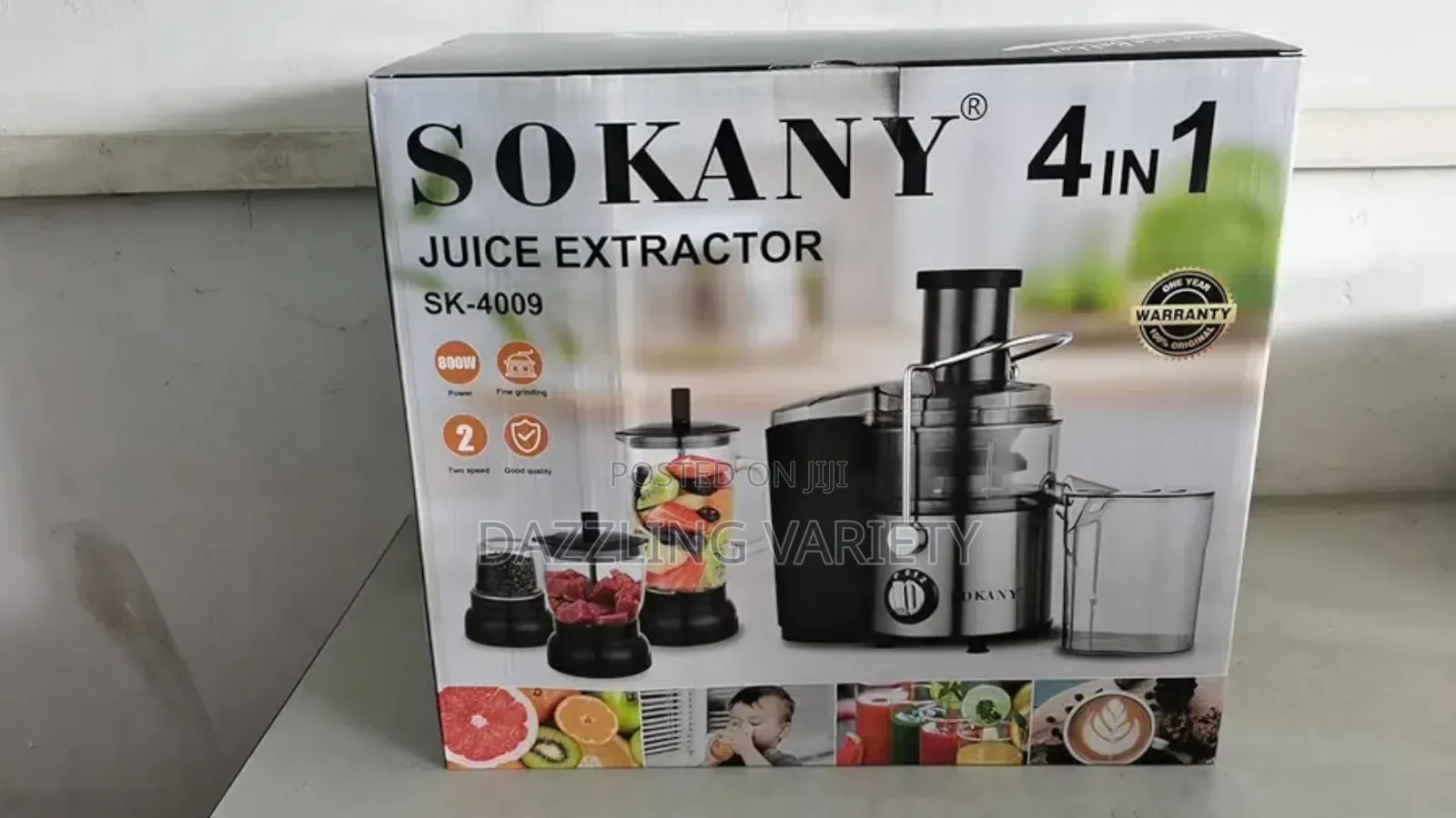 Sokany 4in1 Juice Extractor, Blender, Meat Mincer Coffee Grinder