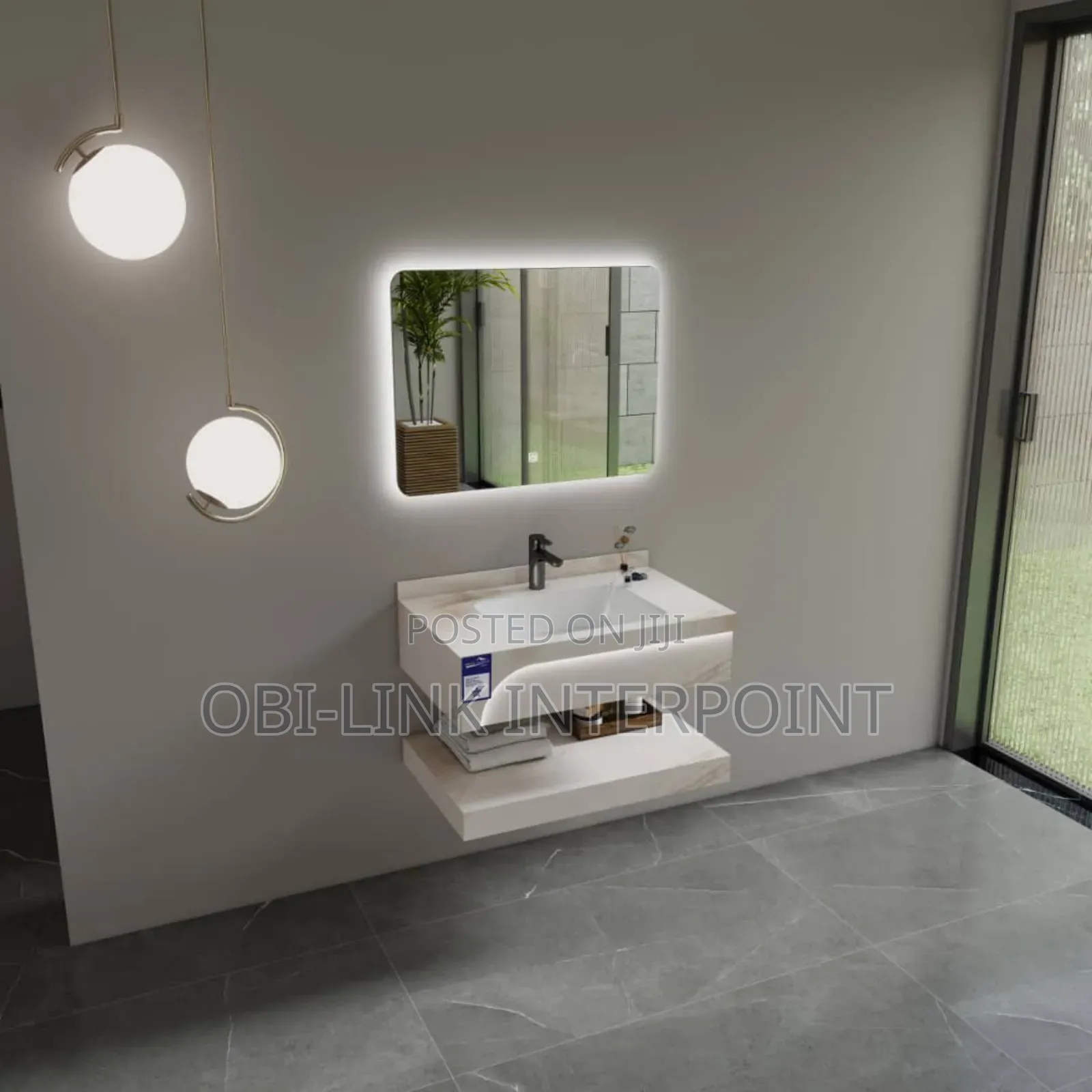 60cm Marble Cabinet Basin