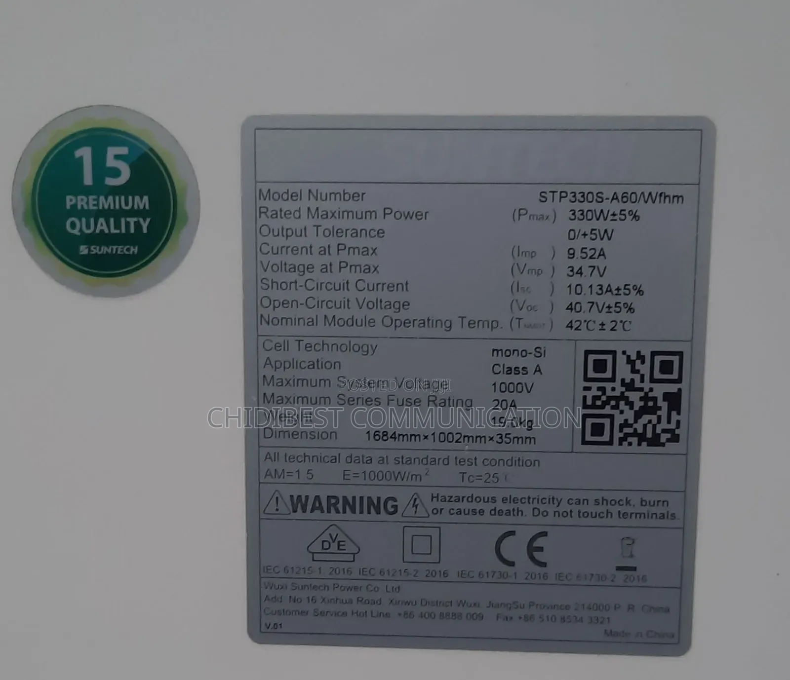 330wts Canadian Solar Panels Is Available