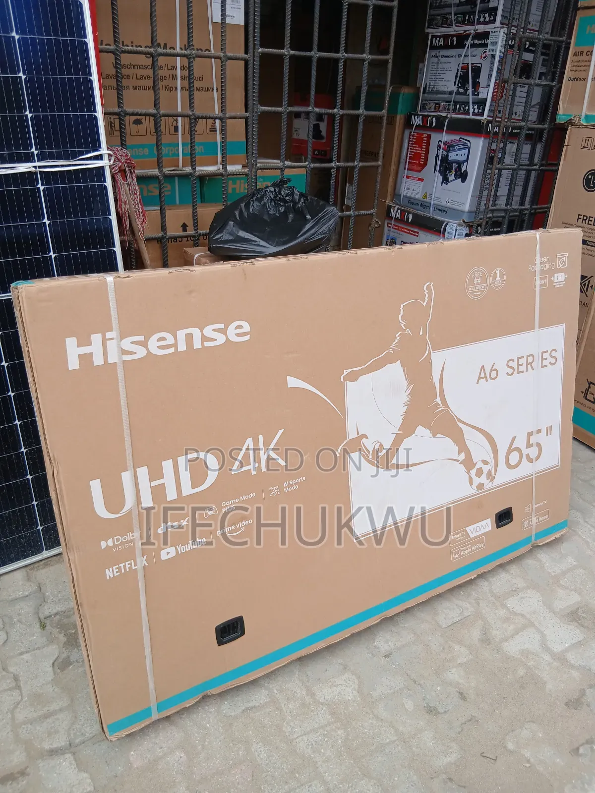 Original Hisense Complete 65" Tv Led 4kuhd Smart Netflix Youtube Etc.