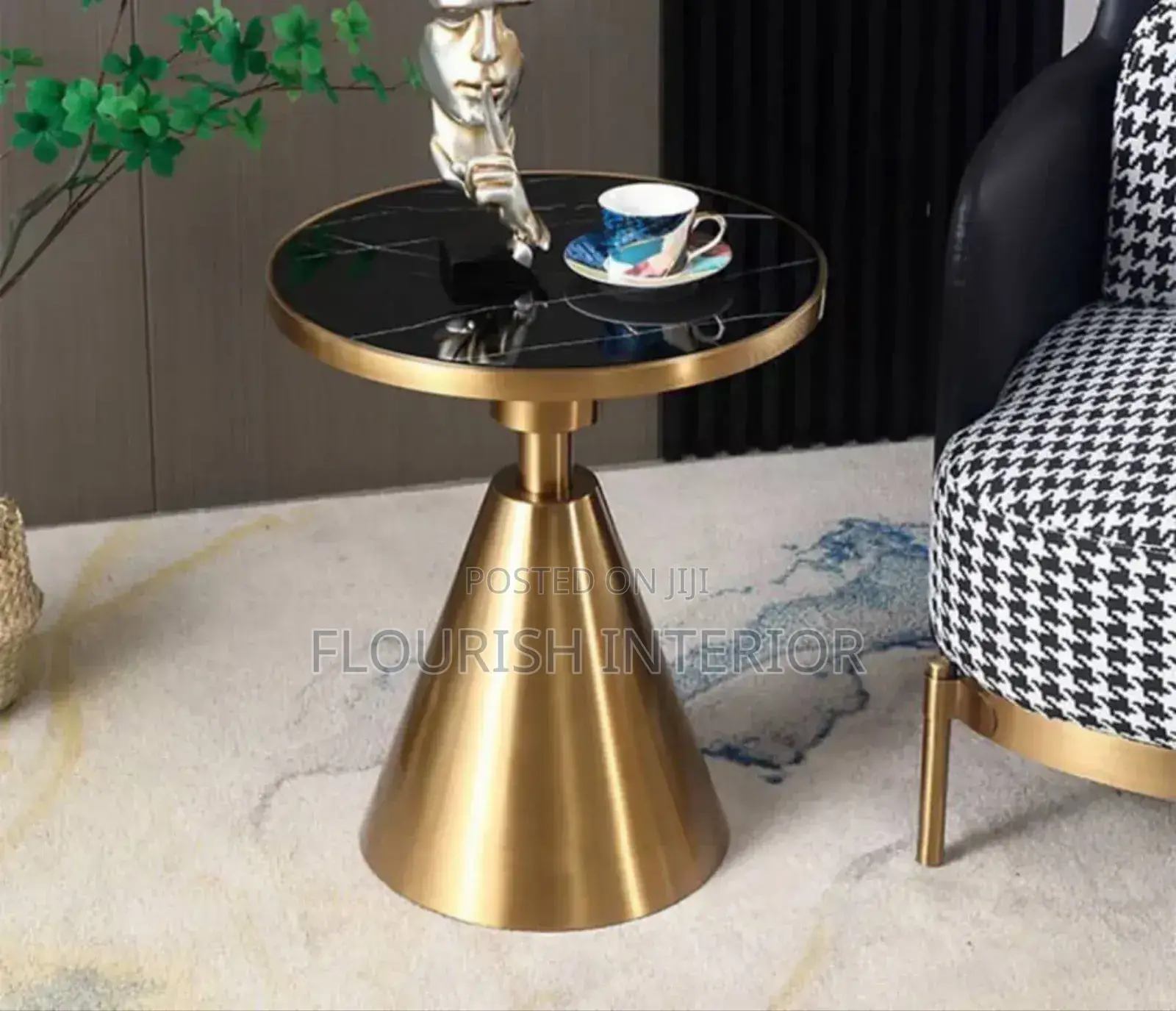 Classic Luxury Marble Quality Imported Side Stool Table.