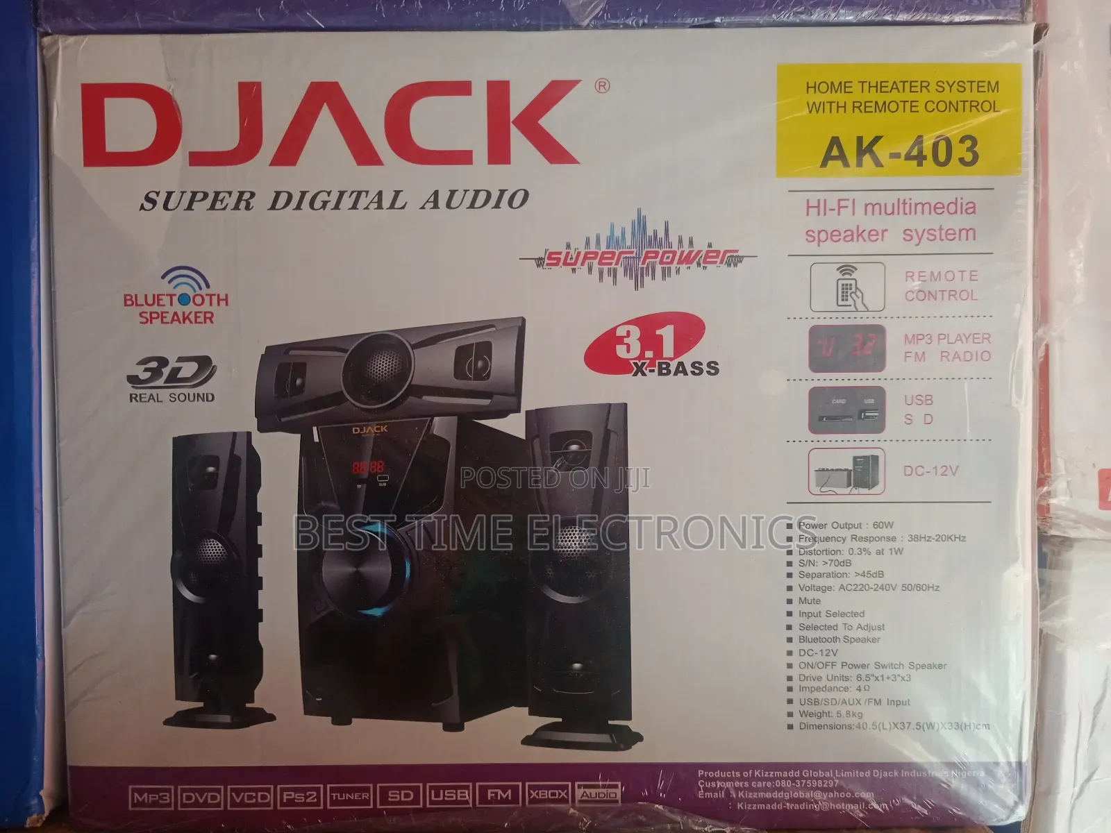 Djack Home Theater System With Remote Control (Ak - 403)