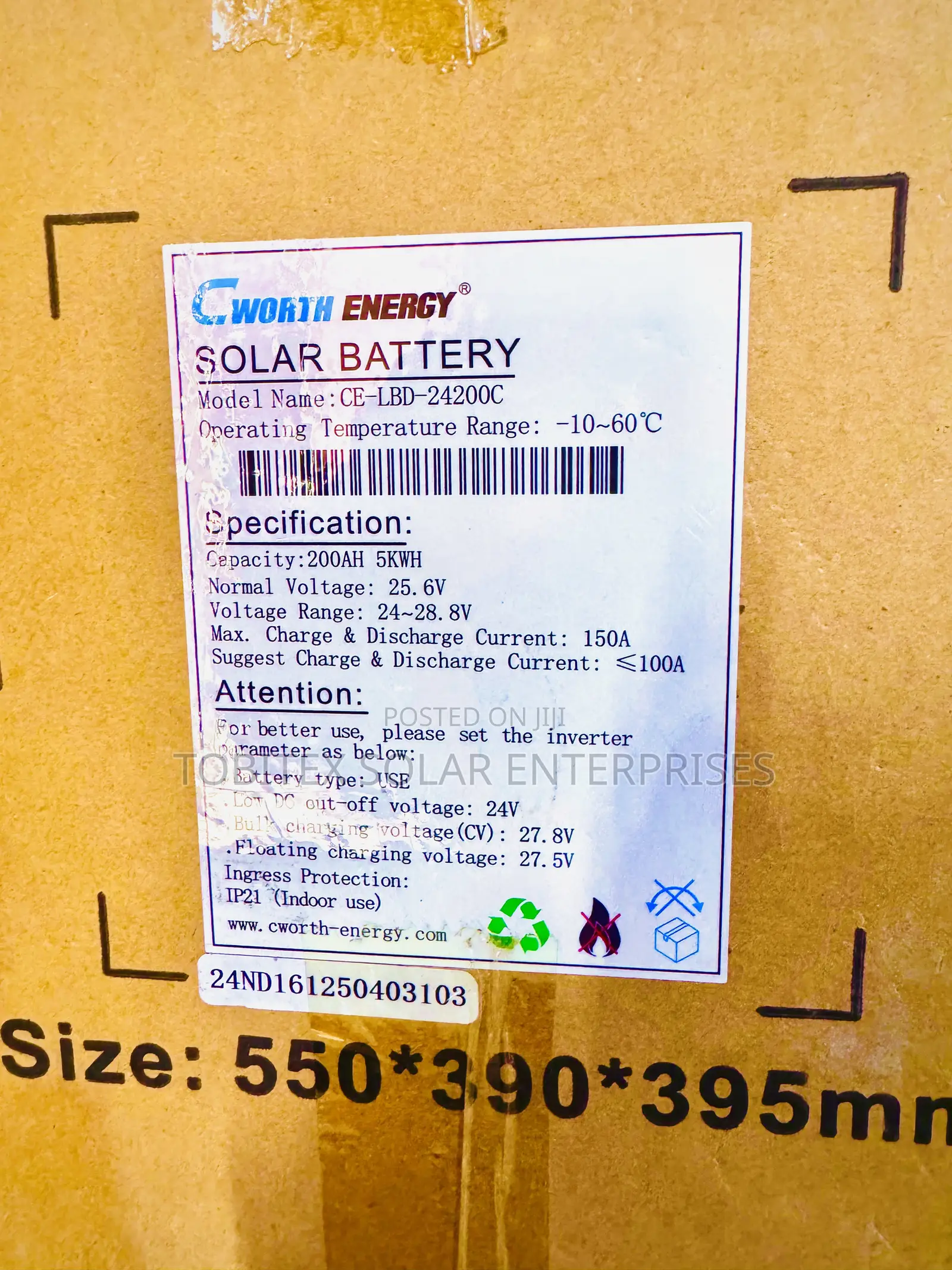 Cworth Energy Lithium Ion Battery 5kwh