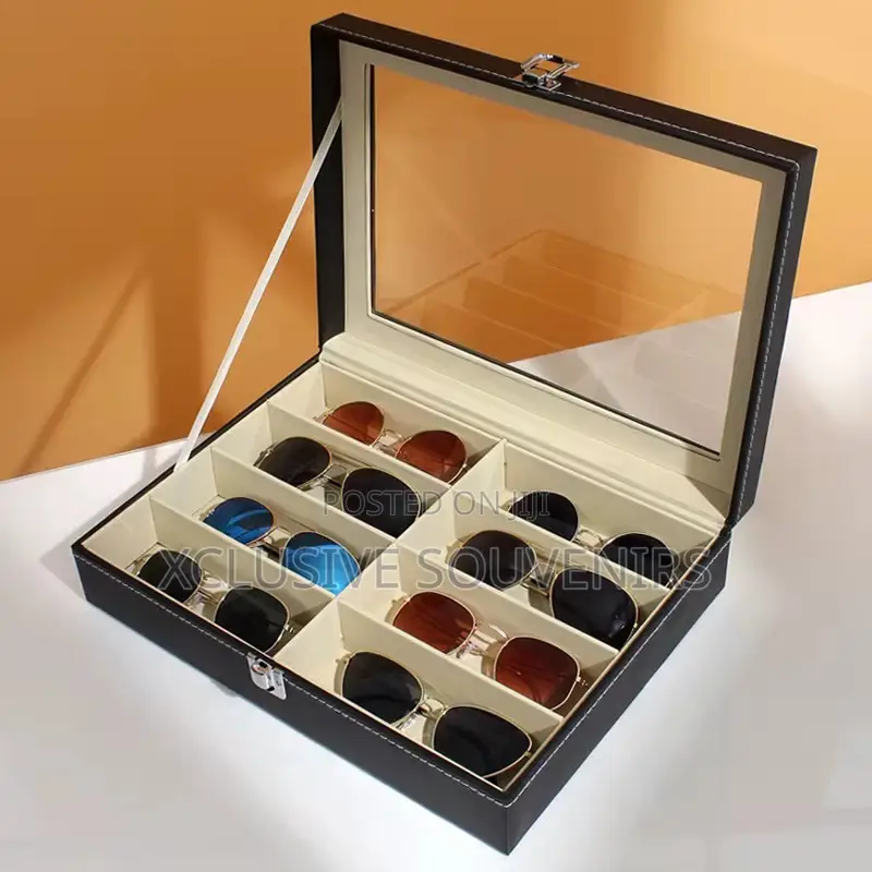 Luxury Luxury Pu Leather 8 Slots Sunglasses Display Box